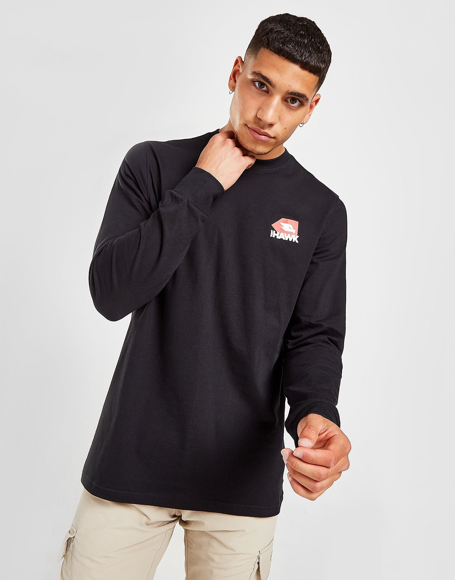

Hawk Balen Long Sleeve T-Shirt - Black - Mens, Black