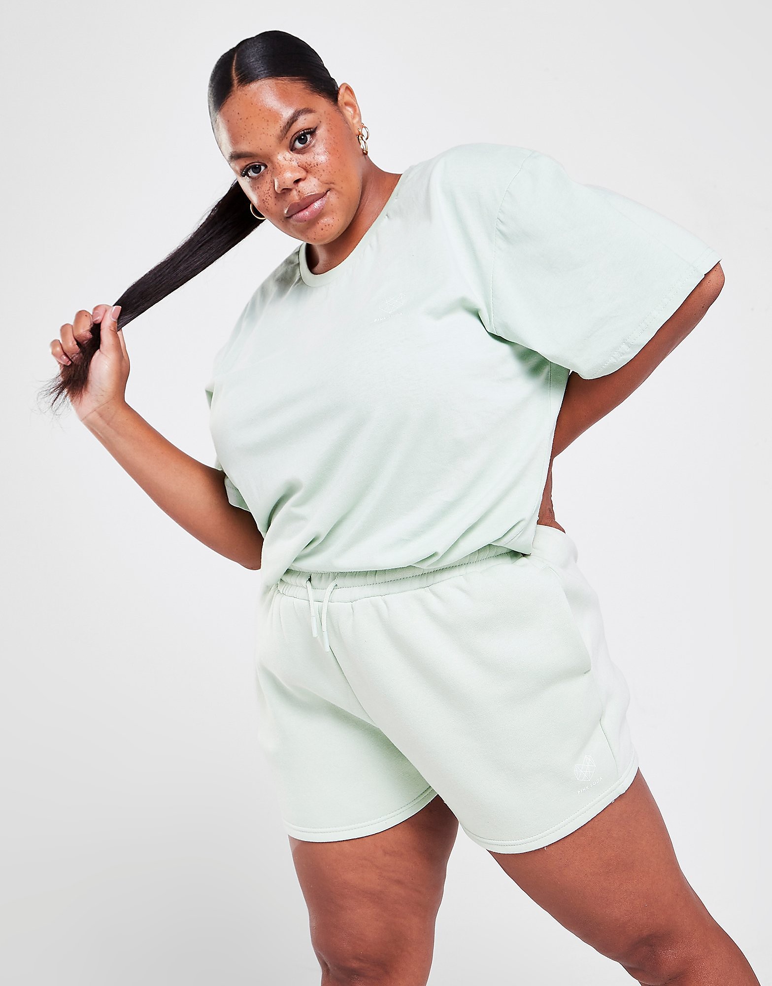 

Pink Soda Sport Essential Plus Size Fleece Boyfriend Shorts - Only at JD - Green - Womens, Green