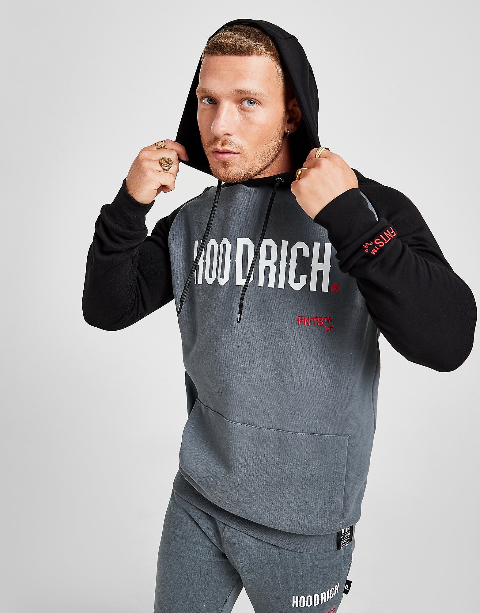 Hoodrich Levelz Overhead Hoodie - Grey - Mens, Grey