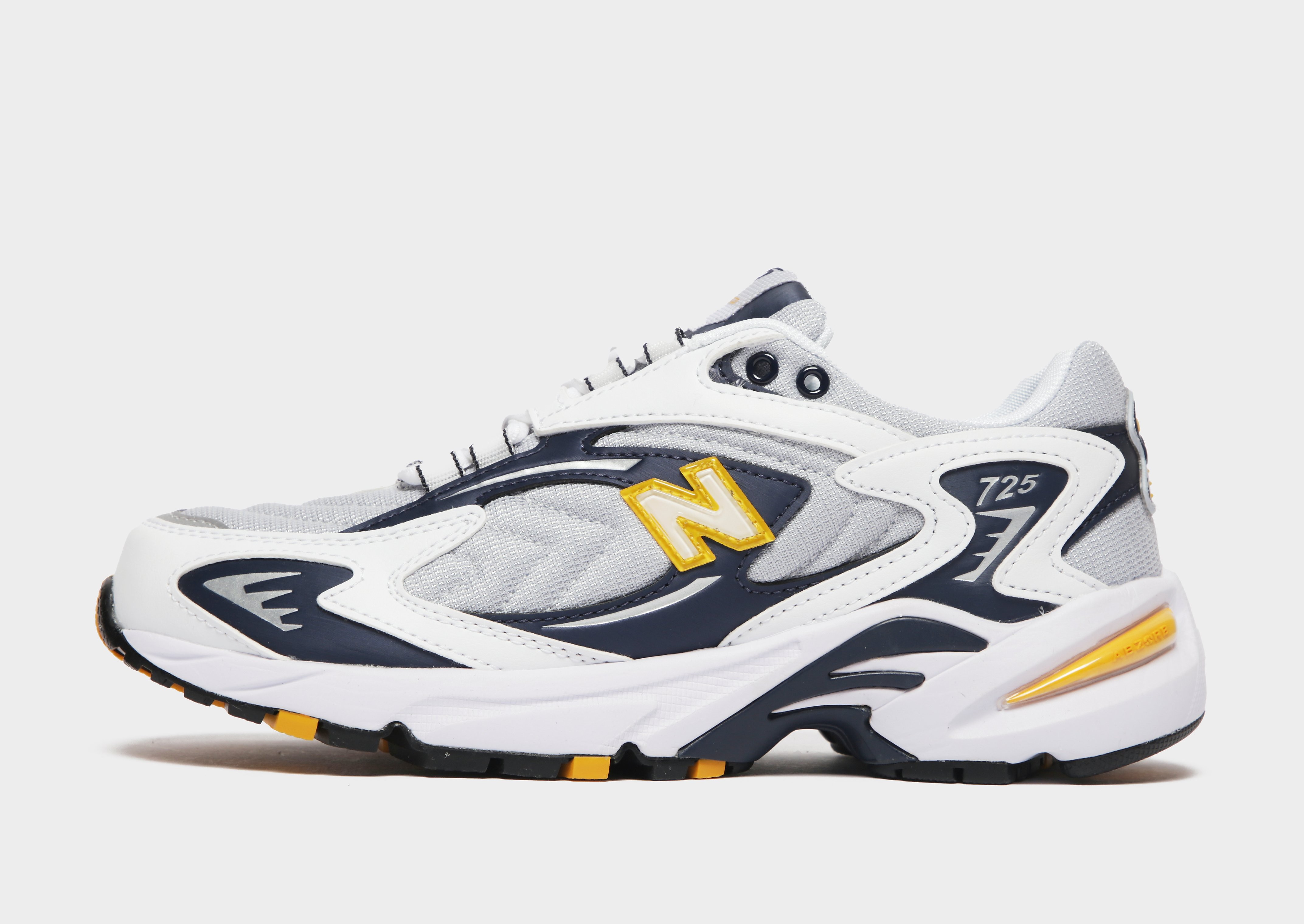 

New Balance 725 Women's - White/WHT/NVY-YELL, White/WHT/NVY-YELL
