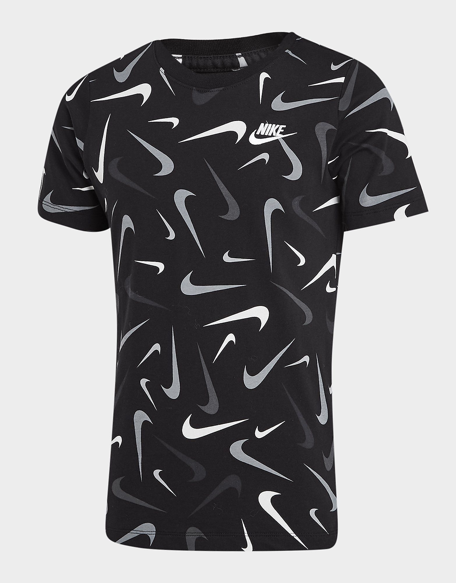 

Nike All Over Print Swoosh T-Shirt Junior - Black - Kids, Black