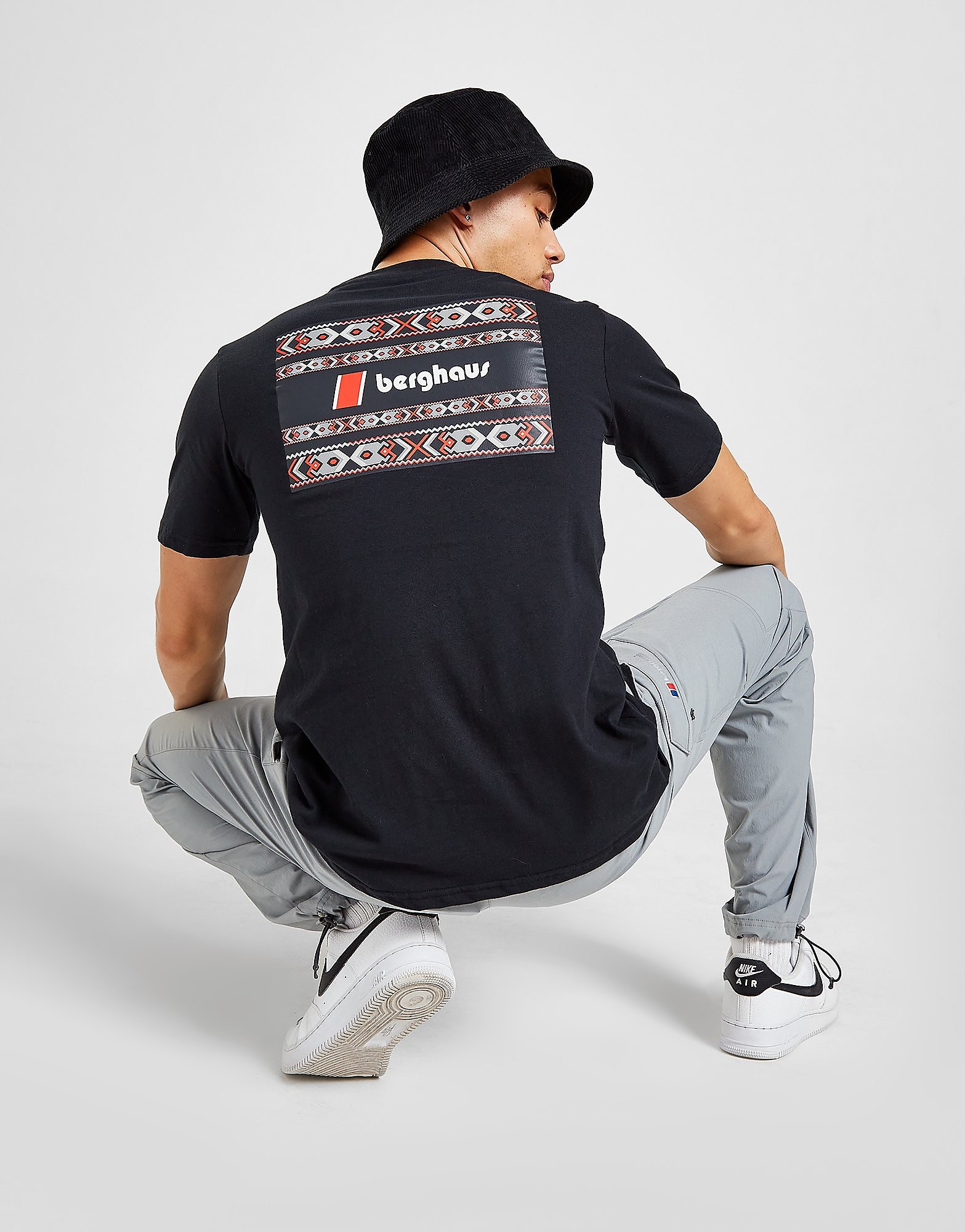 Berghaus Back Aztec T-Shirt - Black - Mens, Black