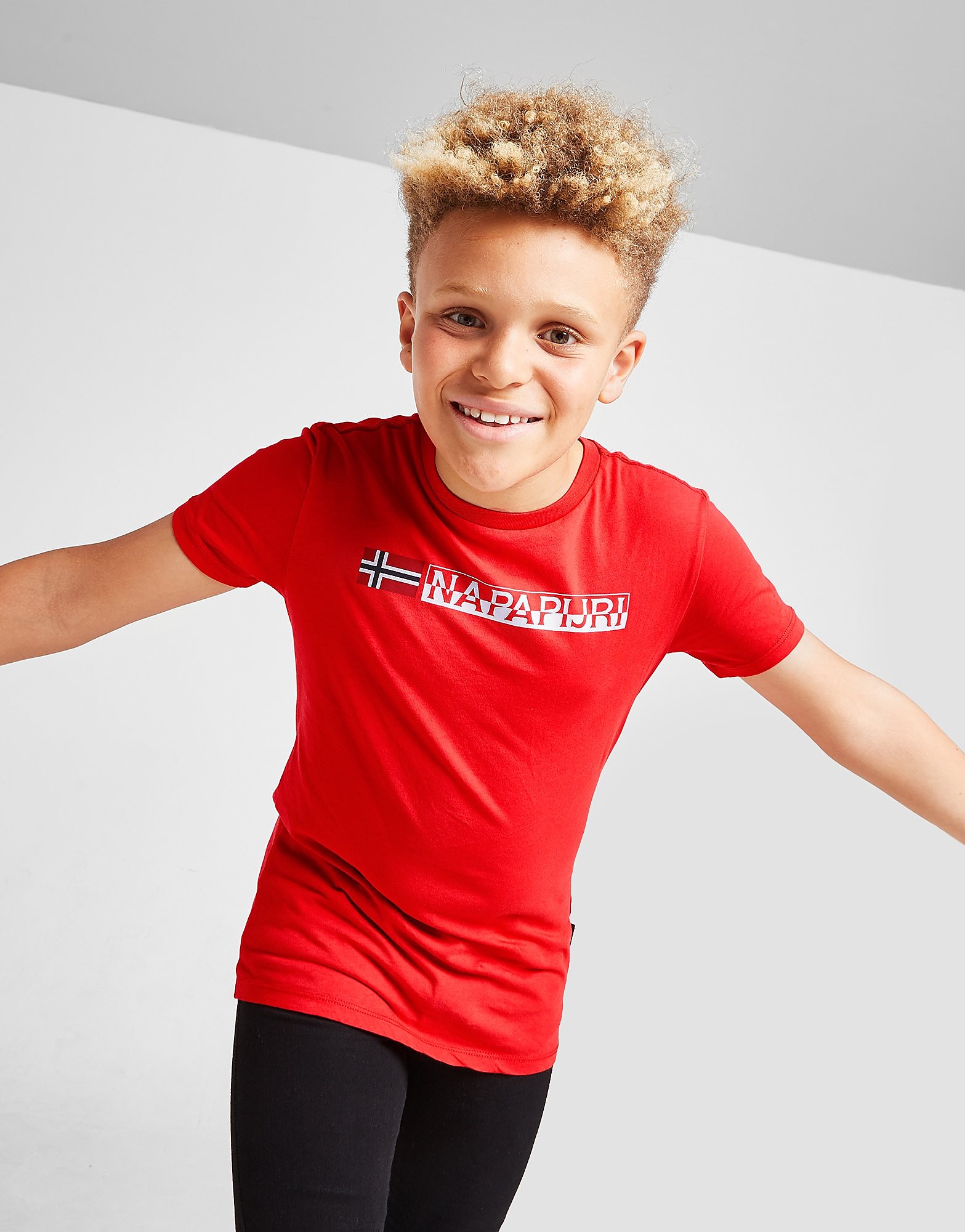 

Napapijri Large Logo T-Shirt Junior - Only at JD - Red - Kids, Red
