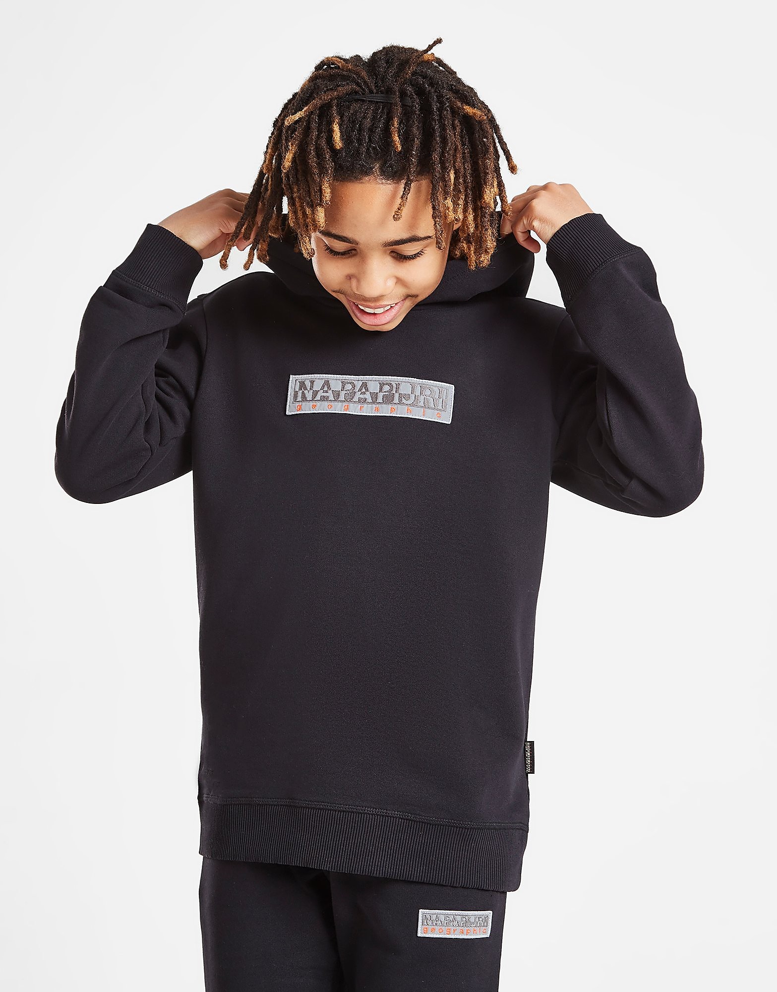 

Napapijri Reflective Logo Fleece Hoodie Junior - Only at JD - Black - Kids, Black