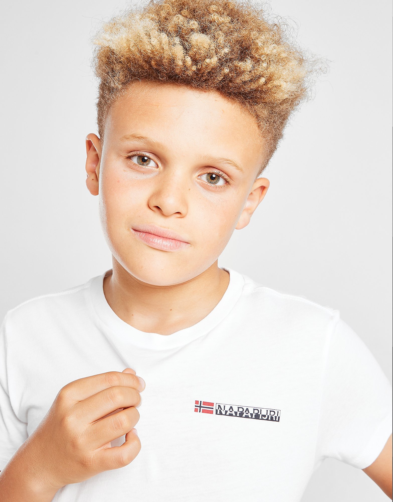 Napapijri Back Hit T-Shirt Junior - Only at JD - White - Kids, White