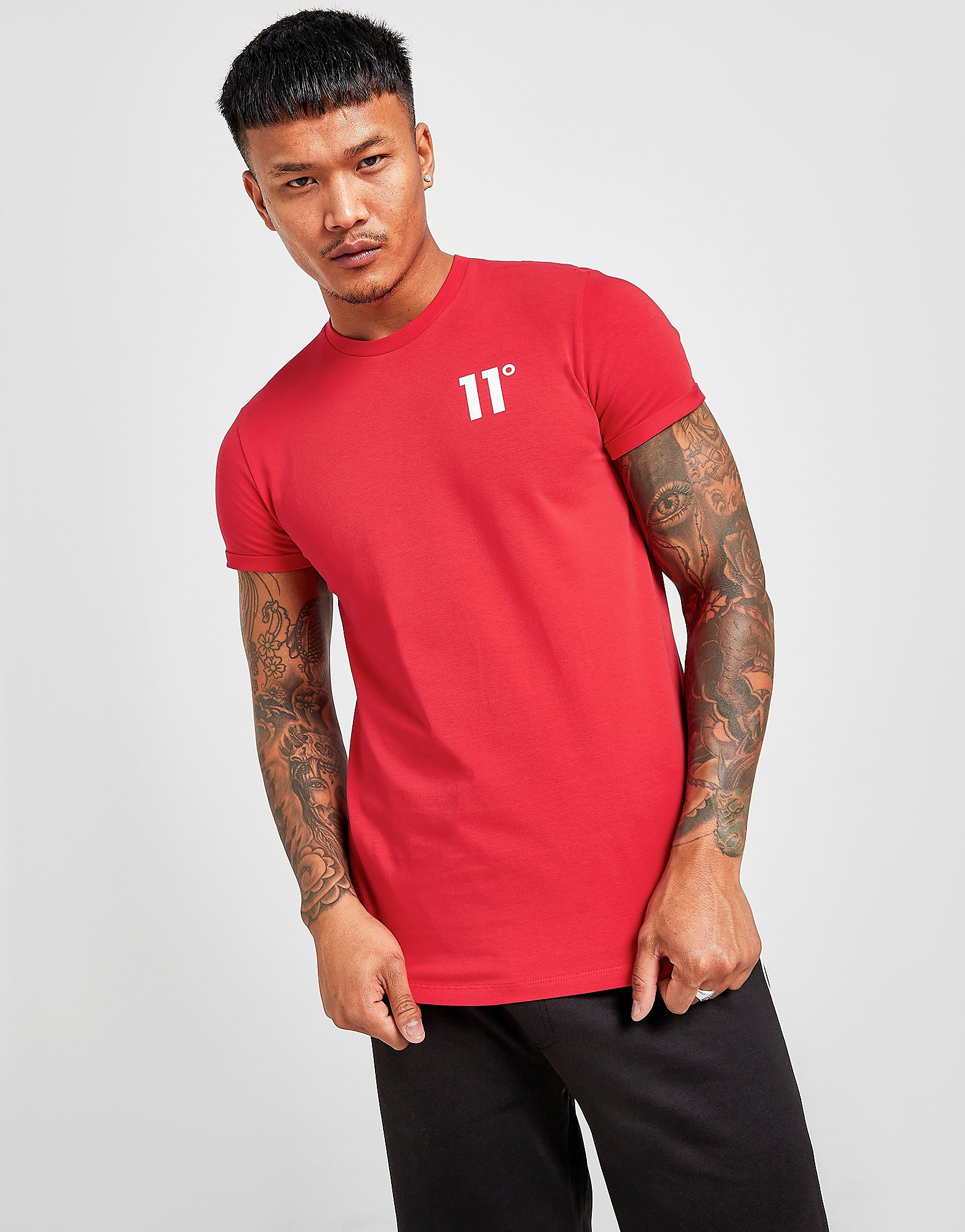 

11 Degrees Core T-Shirt - Red - Mens, Red