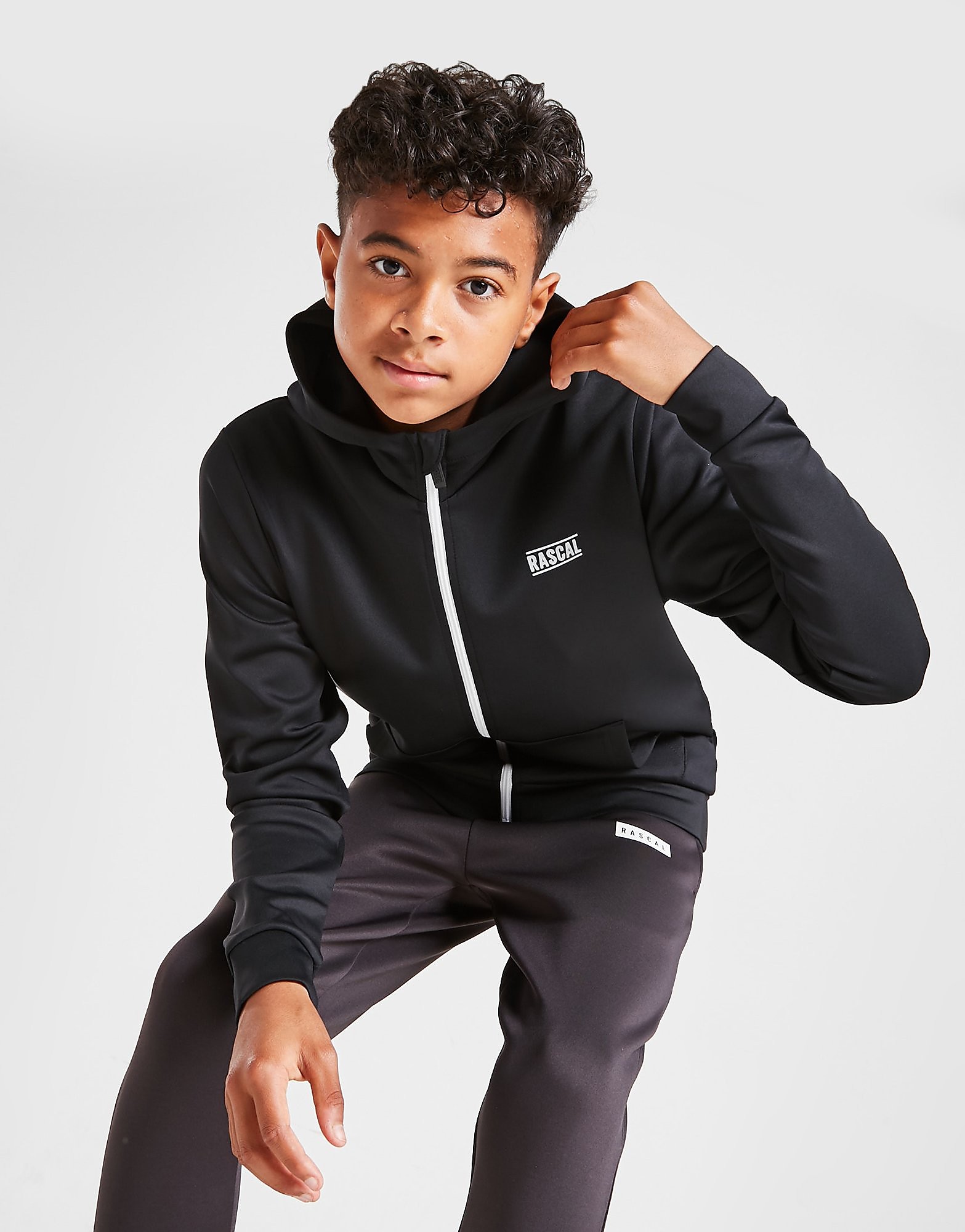 

Rascal Essential Poly Full Zip Hoodie Junior - Black - Kids, Black