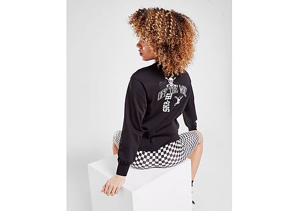 Vans T-Shirt Court à Manches Longues Skull Femme