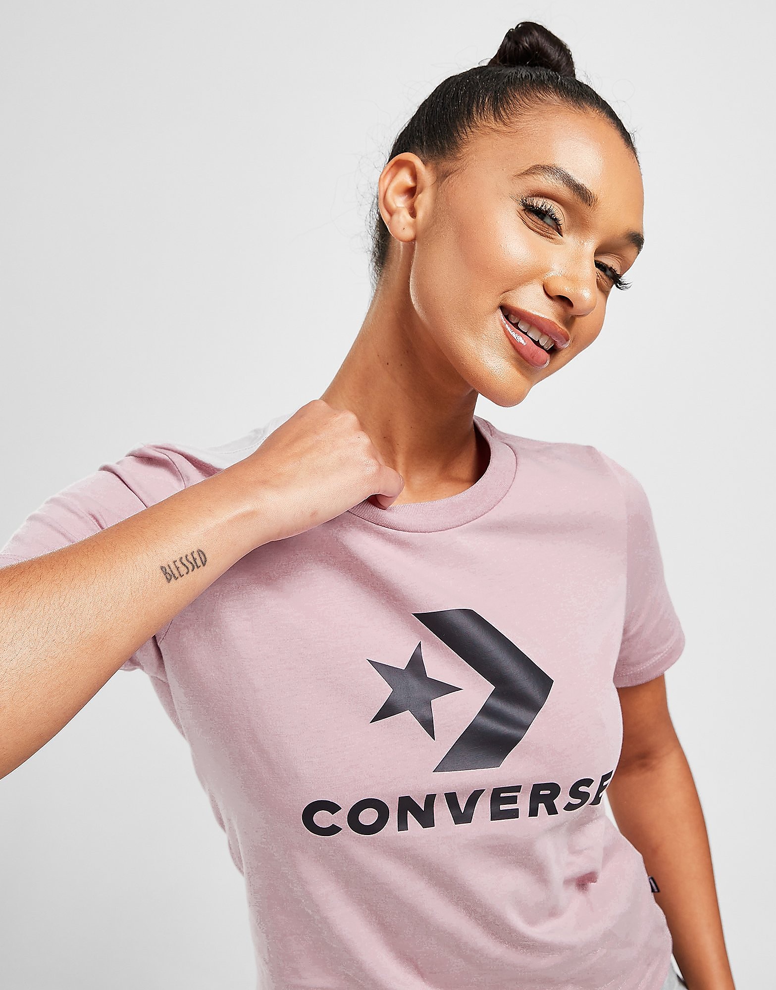 

Converse Star Chevron Short Sleeve T-Shirt - Pink - Womens, Pink