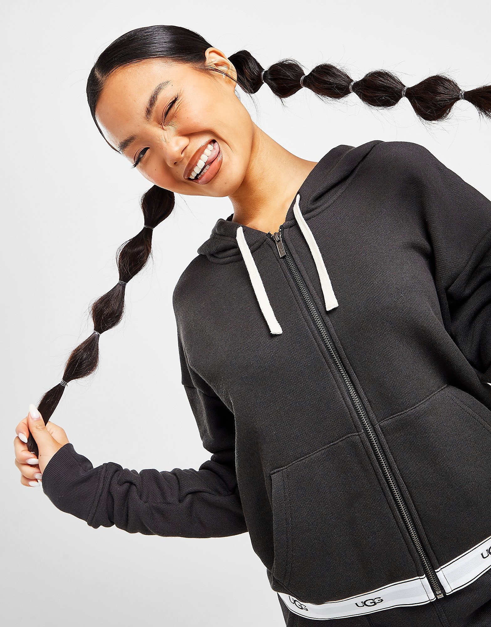 UGG Logo Tape Hoodie - Black - Womens, Black