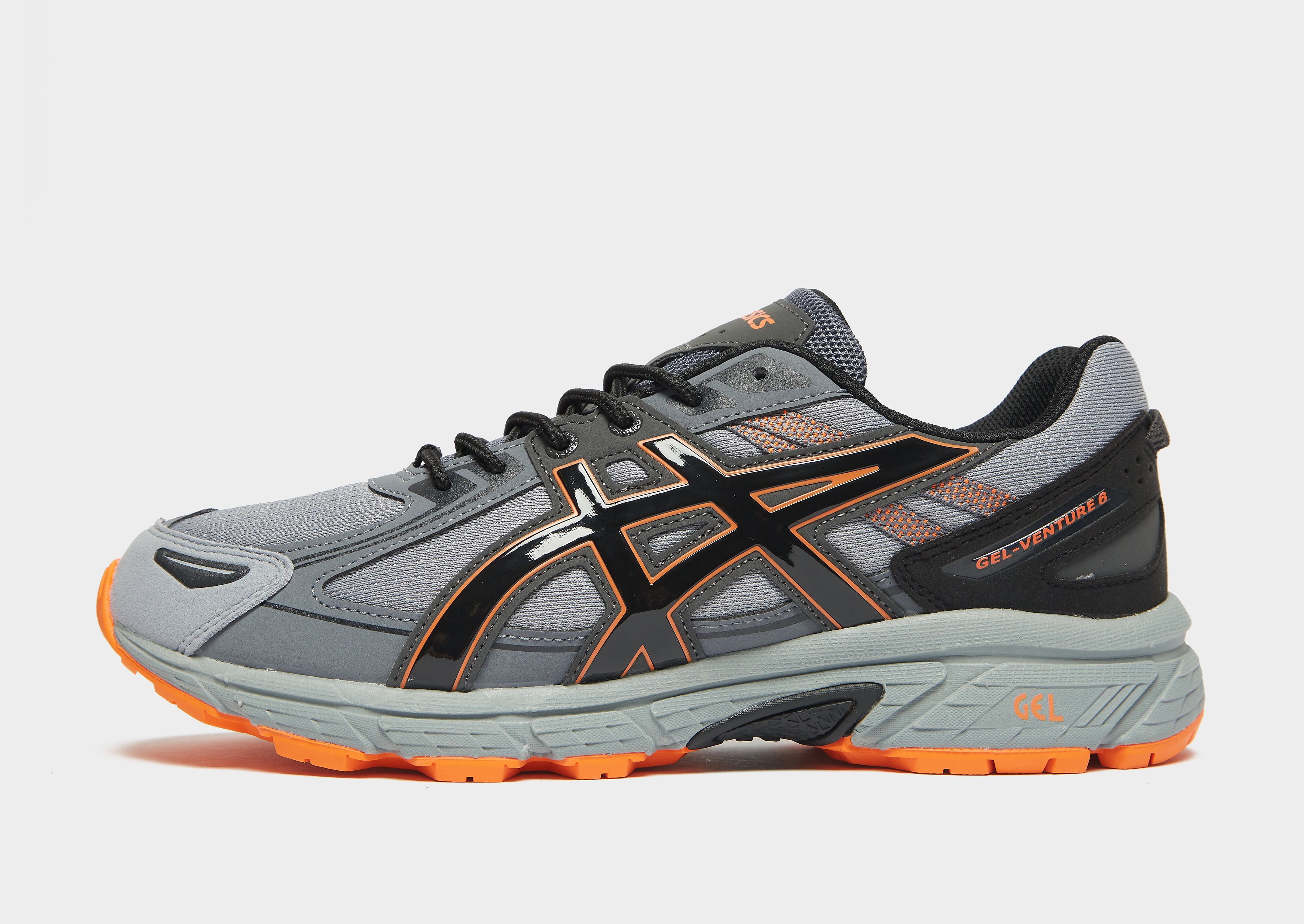 Asics Gel-Venture 6 - Grey/D'GRY/ORG - Mens, Grey/D'GRY/ORG