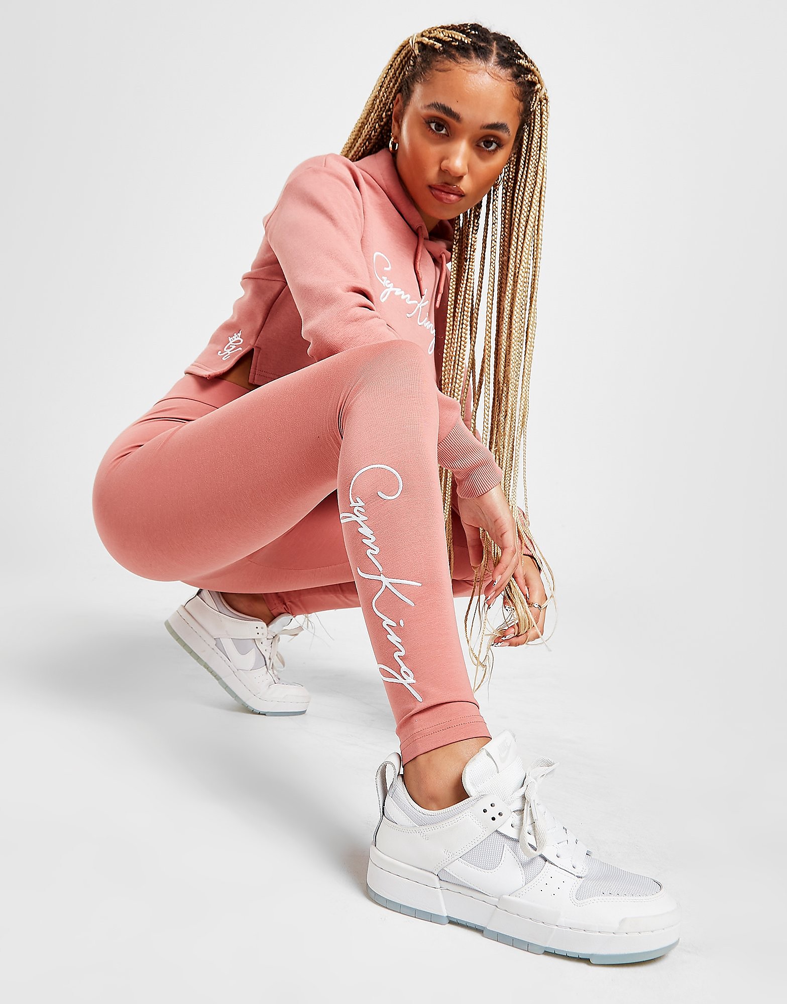 Gym King Script Leggings - Pink - Womens, Pink