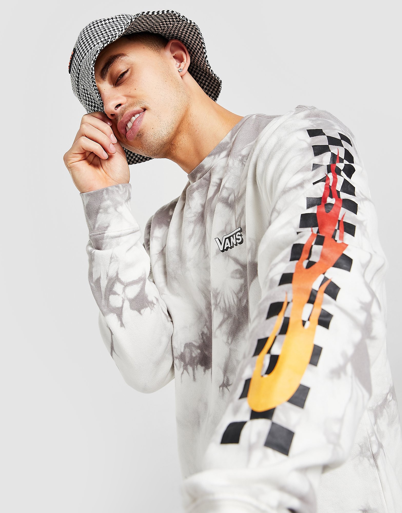 

Vans Tie Dye Long Sleeve Crew Sweatshirt - Only at JD - Grey - Mens, Grey
