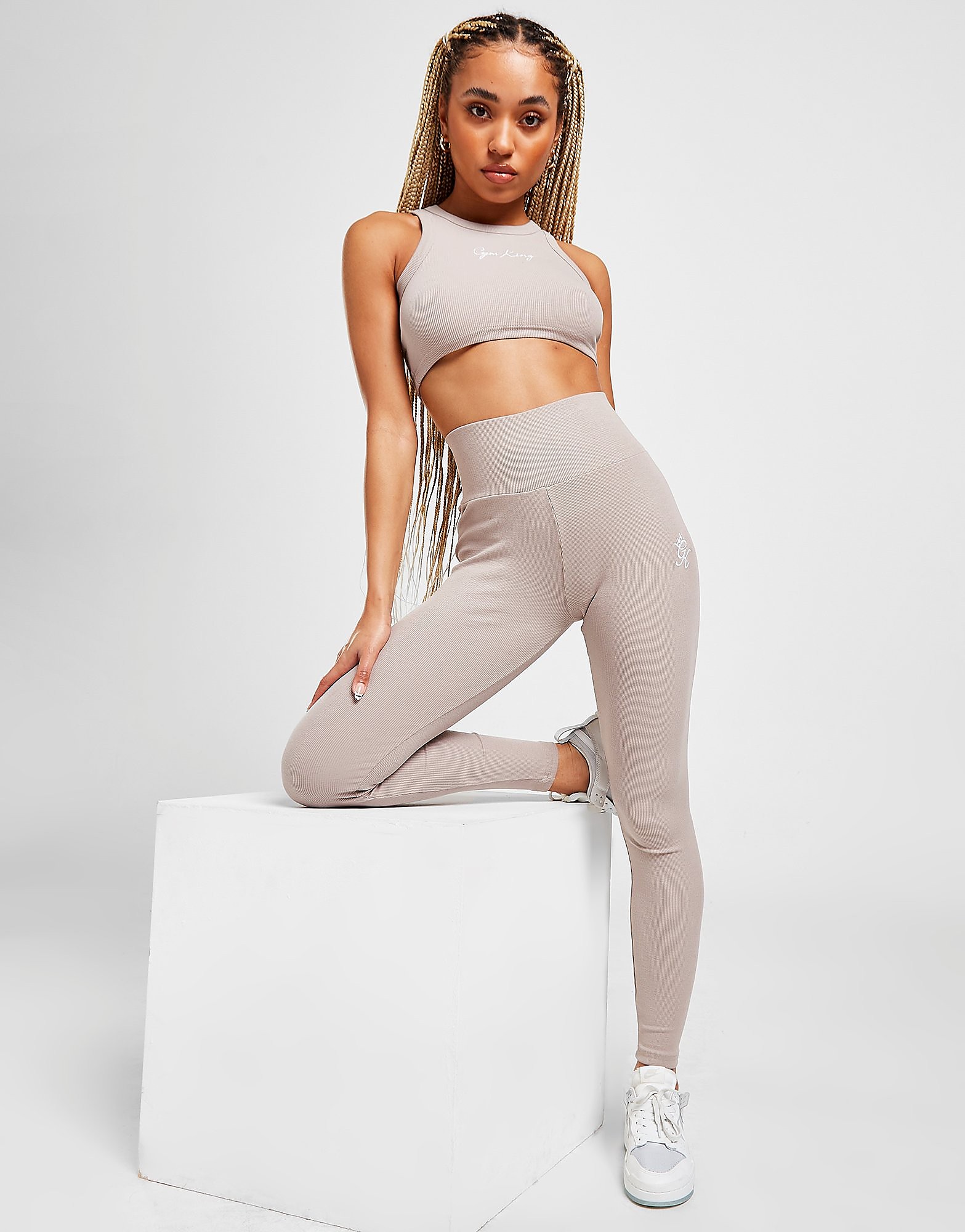 

Gym King Ribbed Leggings - Brown - Womens, Brown