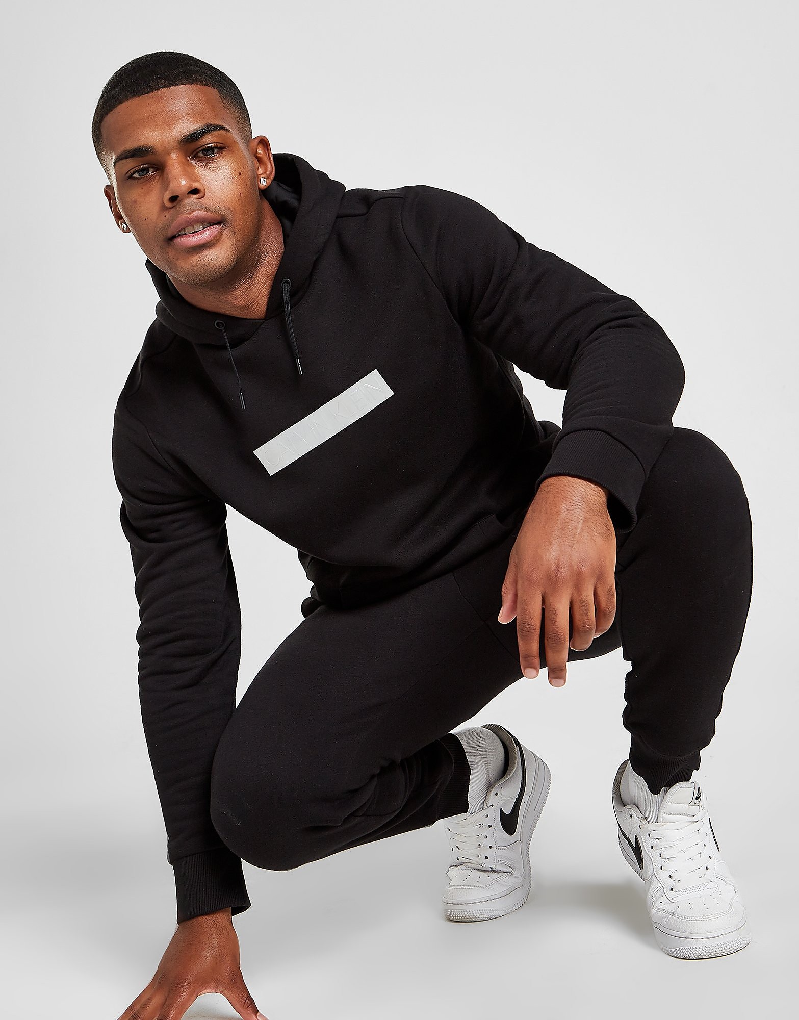 

Calvin Klein Embossed Box Logo Hoodie - Only at JD - Black - Mens, Black