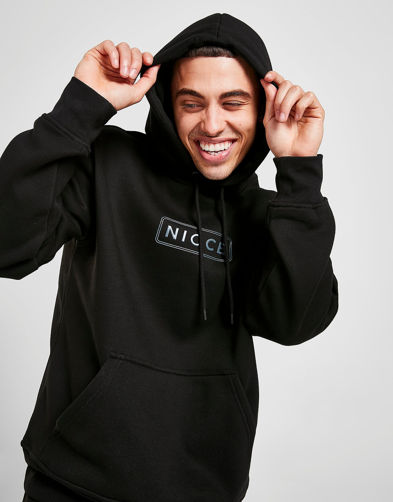 

Nicce Plinth Overhead Hoodie - Black - Mens, Black