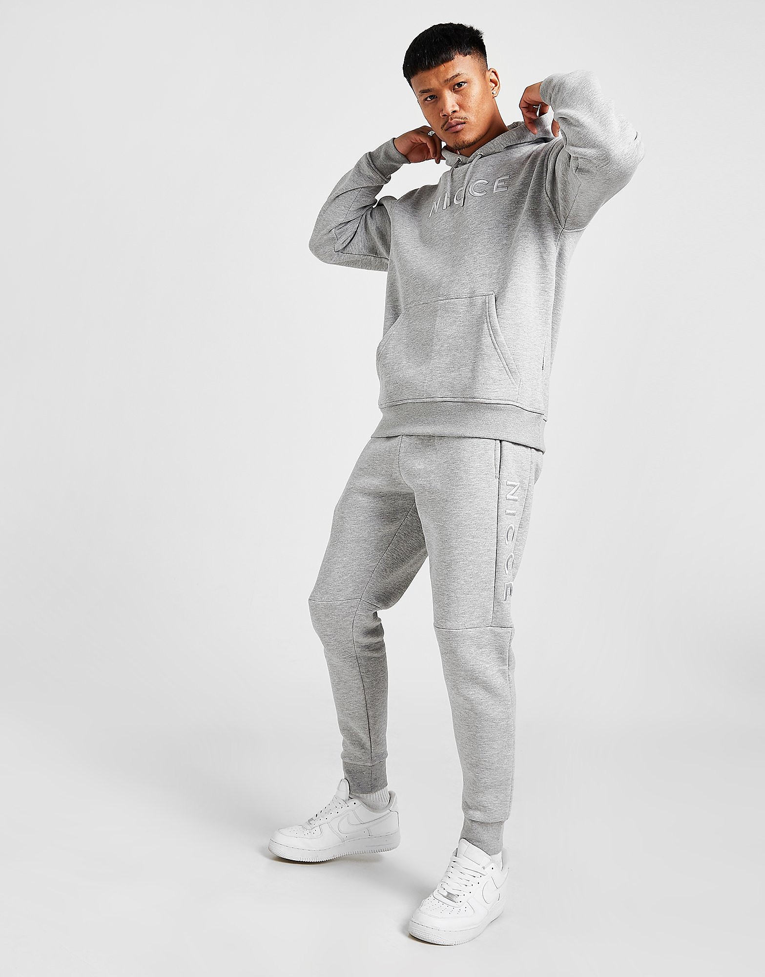

Nicce Mercury Fleece Tracksuit - Grey - Mens, Grey