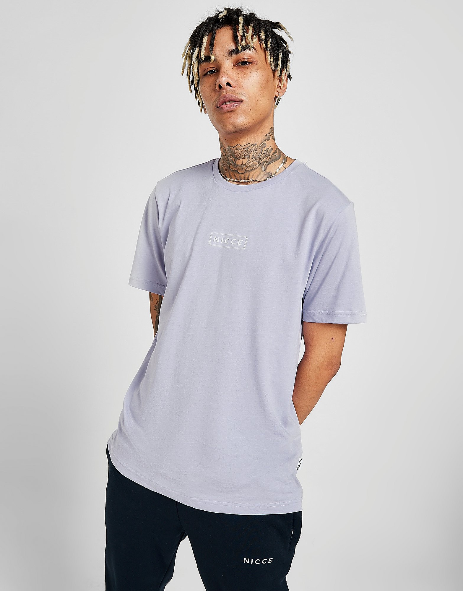 

Nicce Plinth T-Shirt - Purple - Mens, Purple