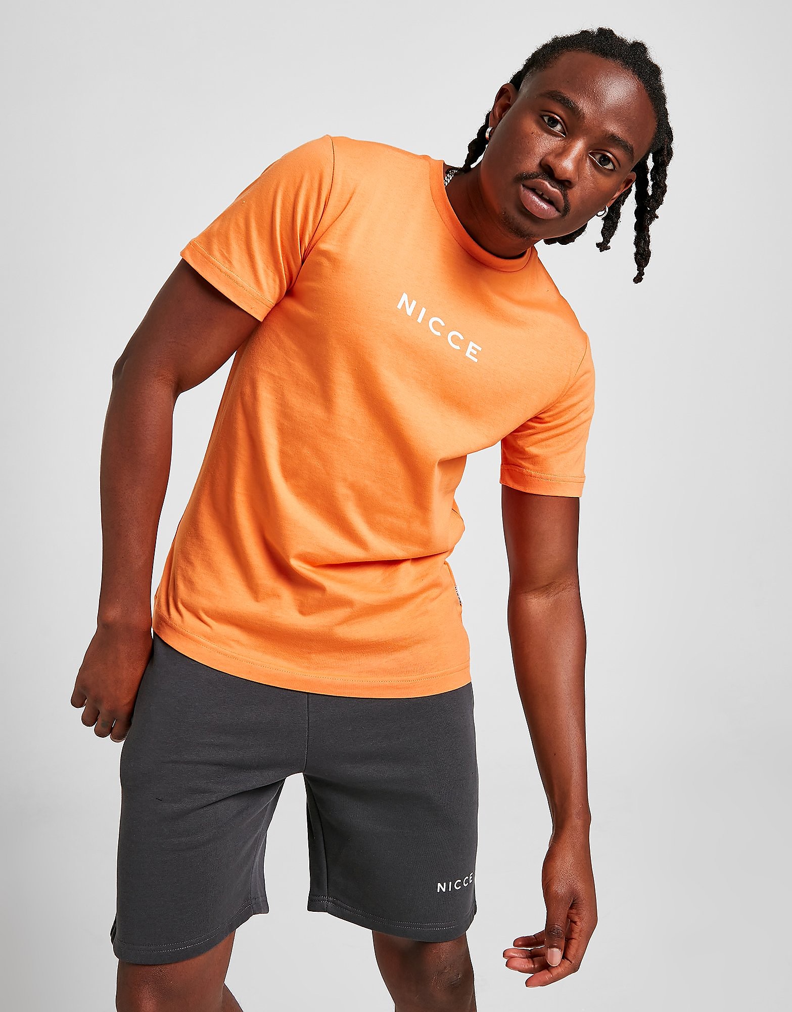 Nicce Centre Logo T-Shirt - Orange - Mens, Orange