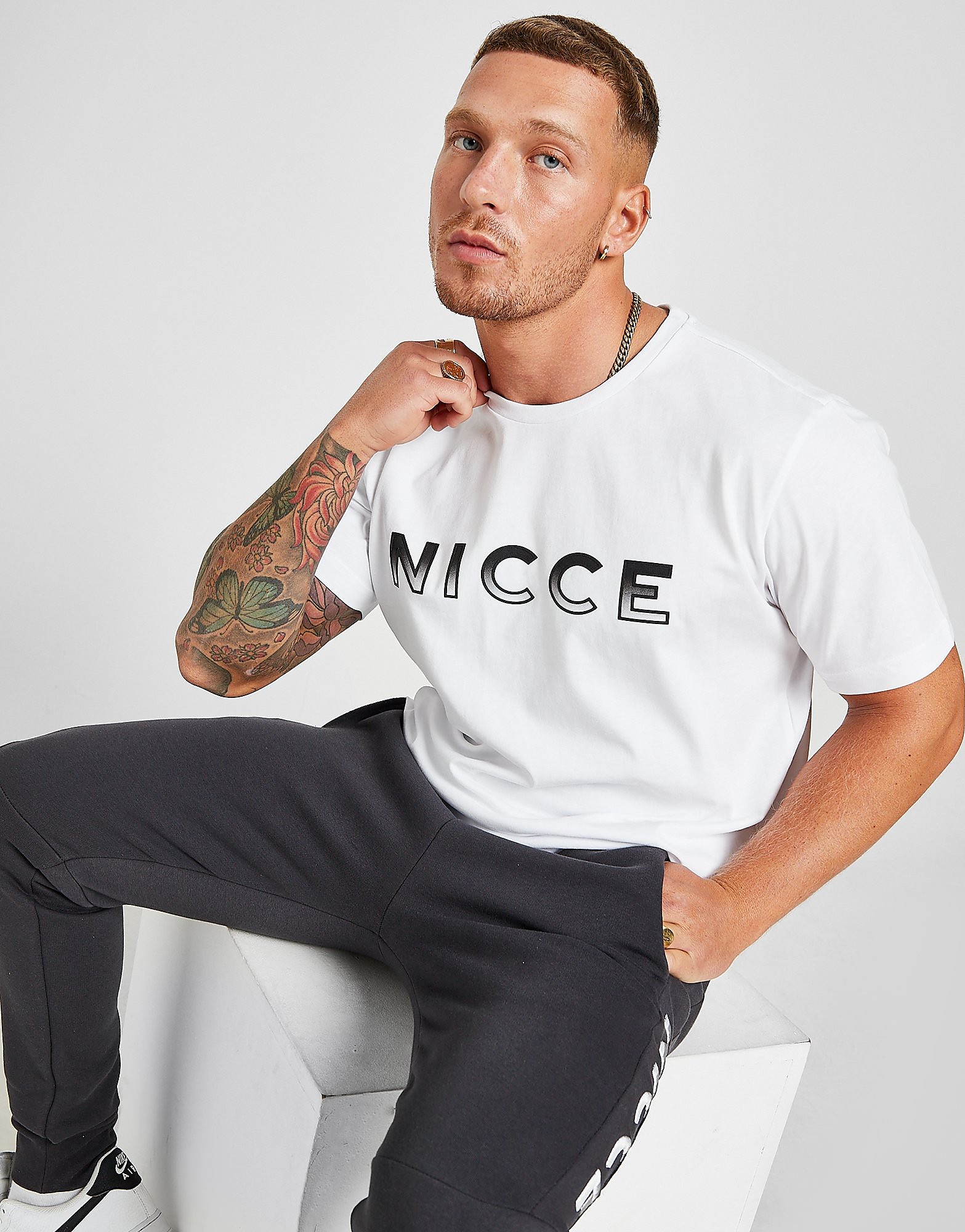 

Nicce Spectrum T-Shirt - White - Mens, White