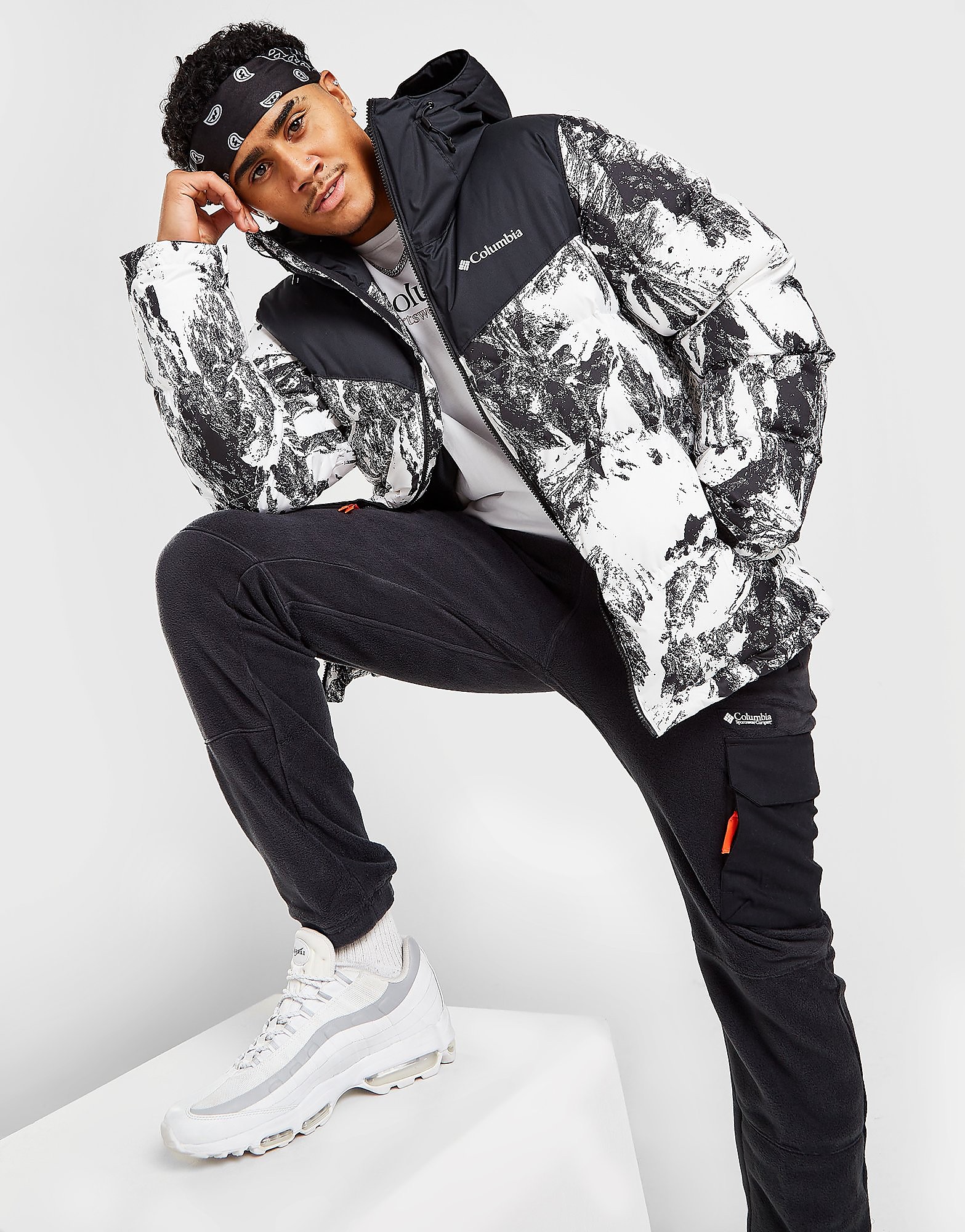 

Columbia Iceine Ridge Print Jacket - Black/White - Mens, Black/White