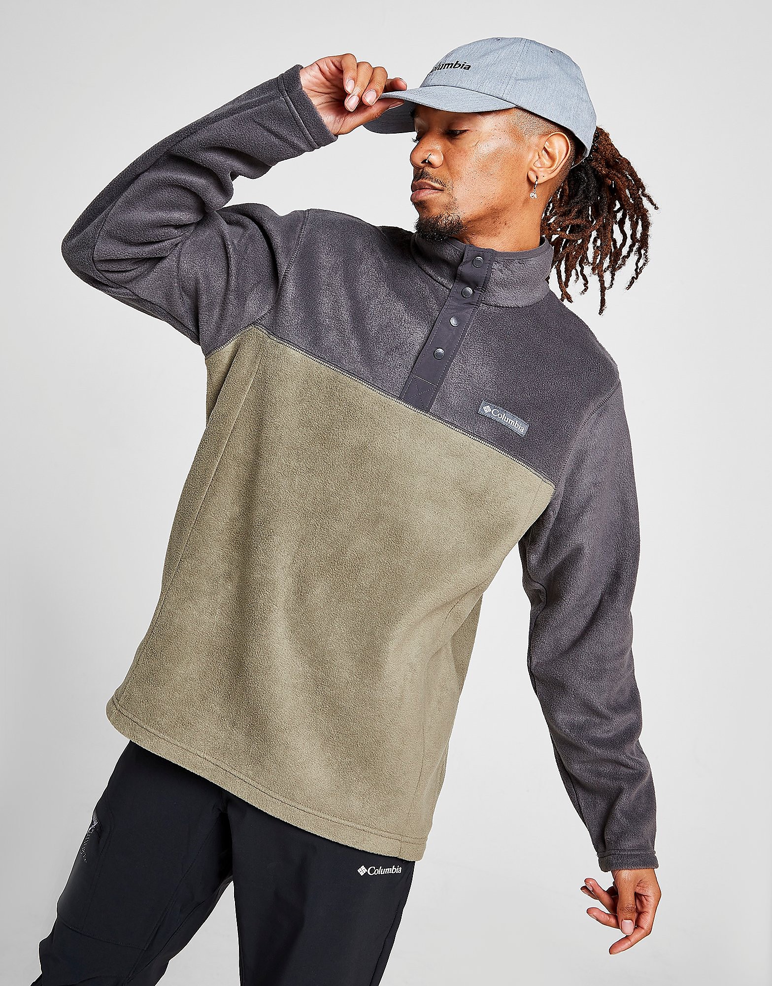 Columbia Steens Mountain 1/2 Snap Fleece Top - Grey - Mens, Grey