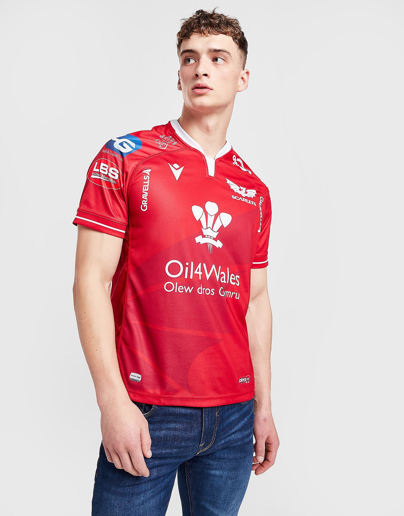 

Macron Scarlets 2021/22 Home Shirt - Red - Mens, Red