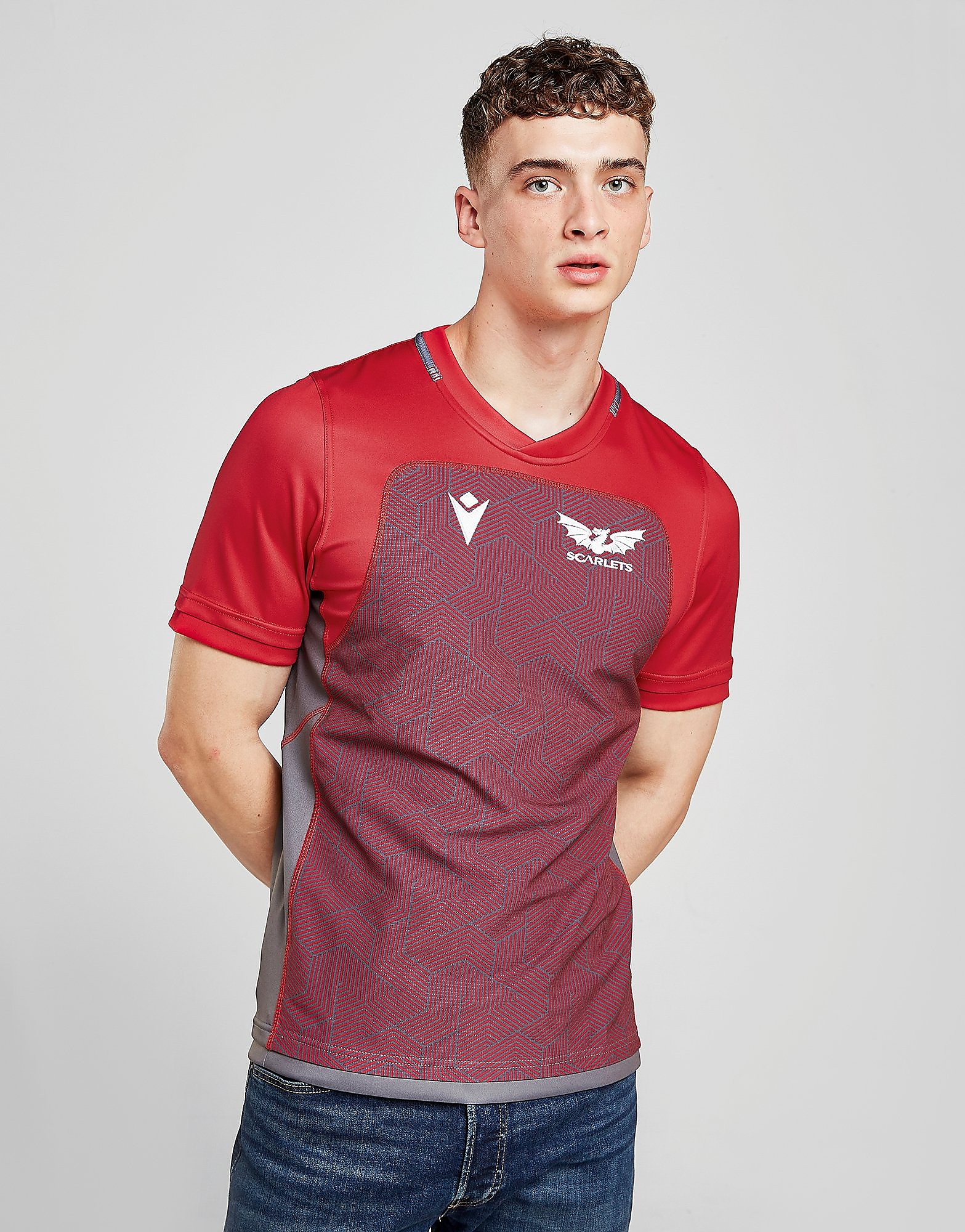 

Macron Scarlets 2021/22 Training Shirt - Red - Mens, Red