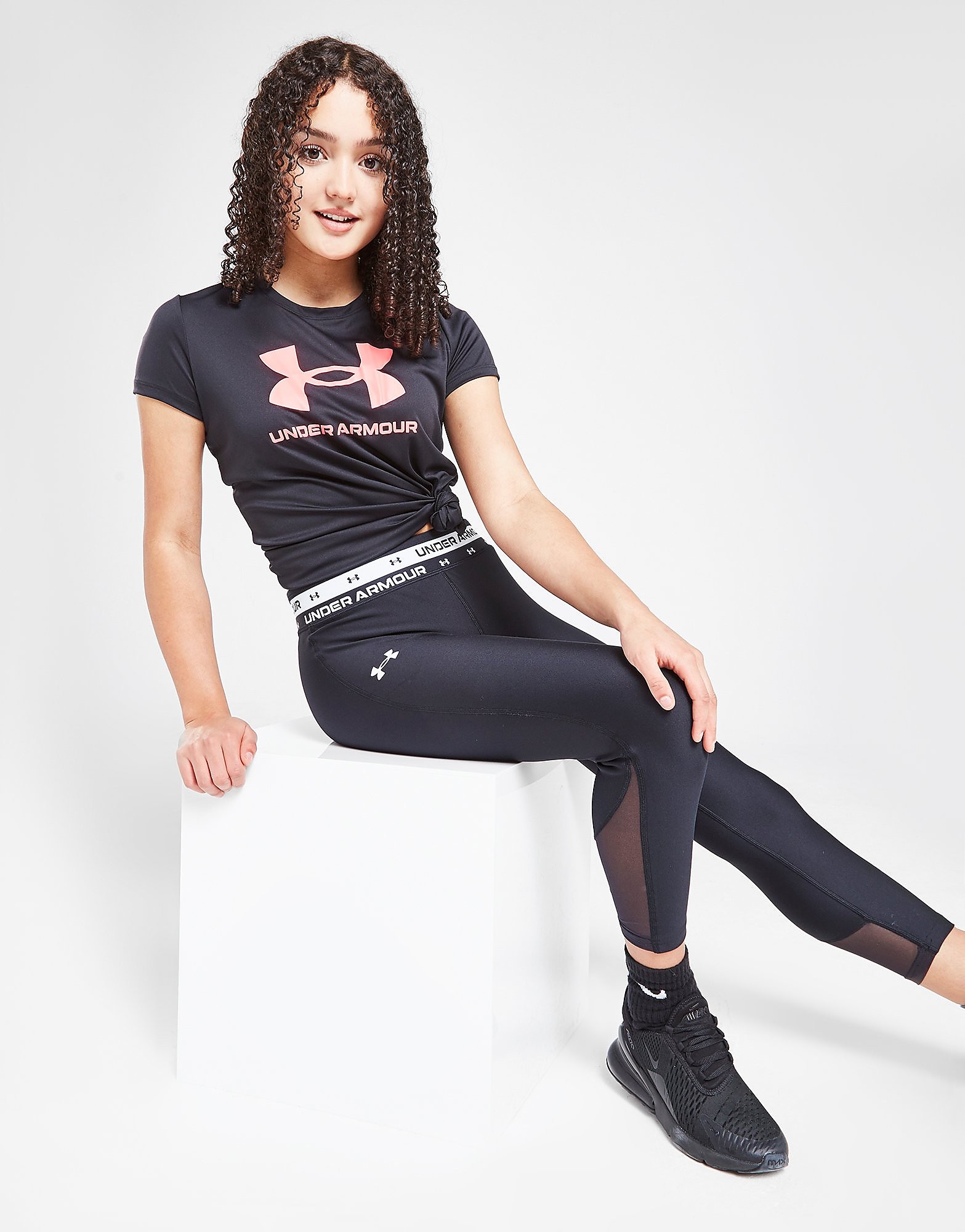 Under Armour Girls' HeatGear Armour Leggings Junior - Black - Kids, Black