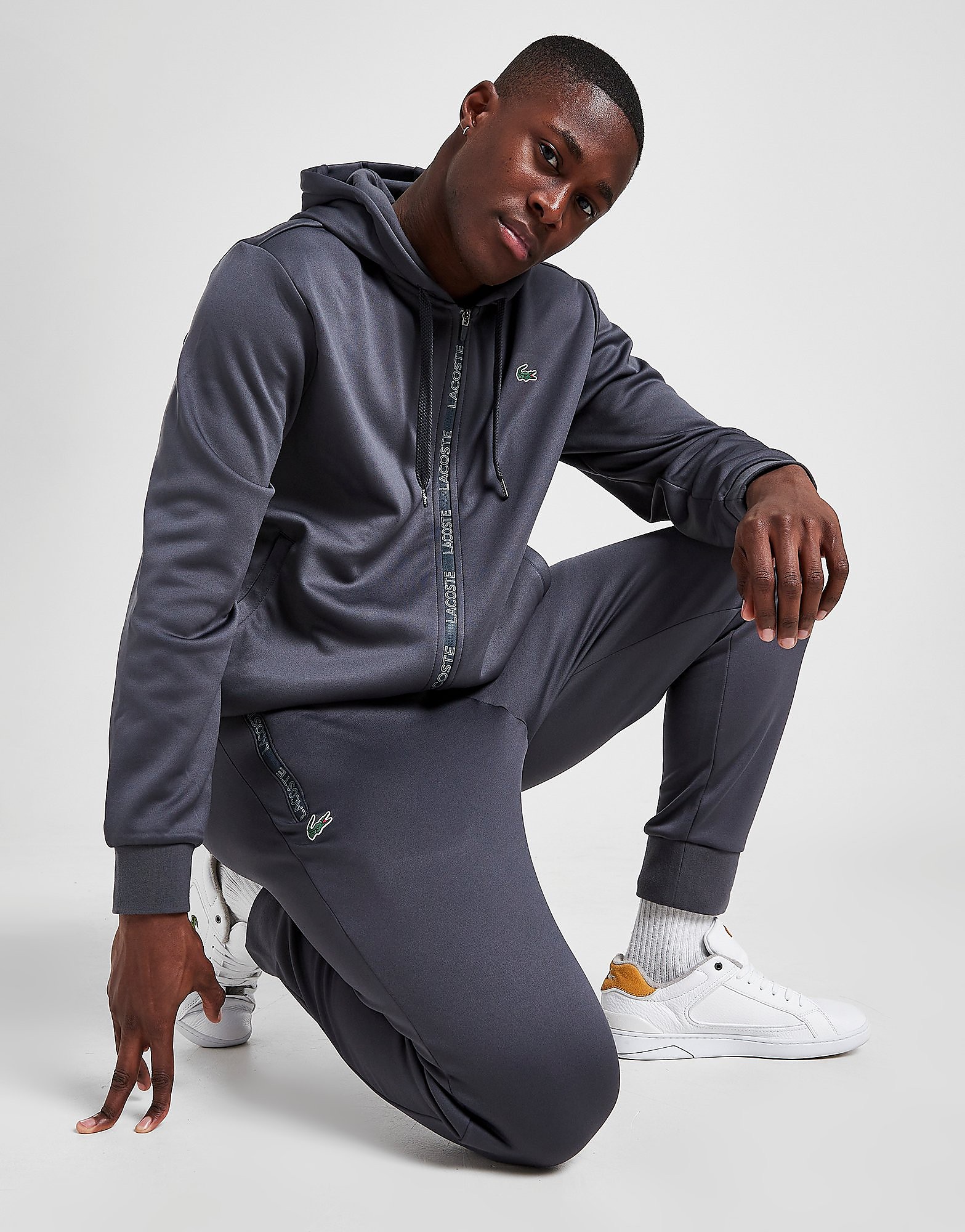

Lacoste Poly Fleece Tape Track Pants - Only at JD - Grey - Mens, Grey