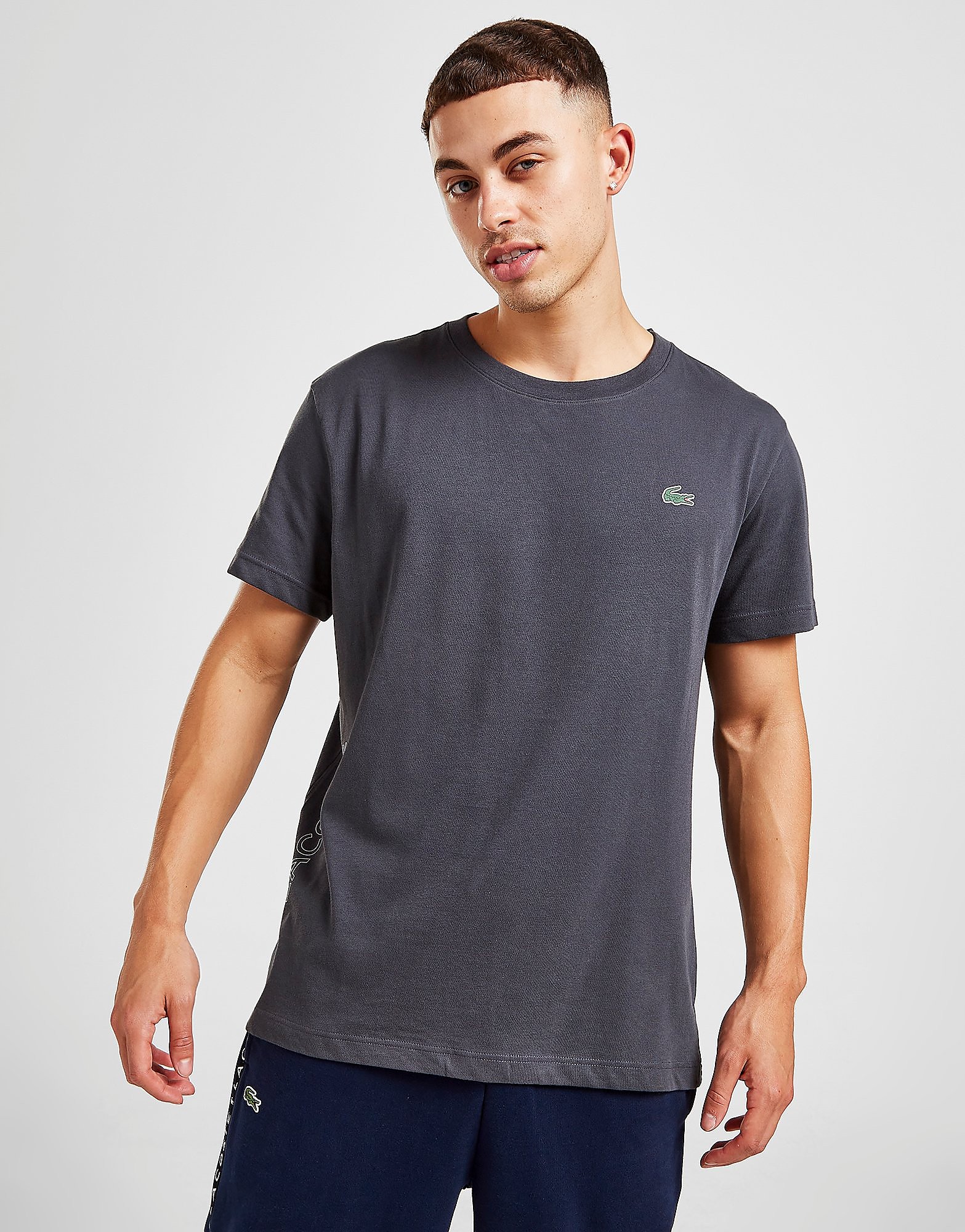 

Lacoste Colour Block Wordmark T-Shirt - Grey - Mens, Grey