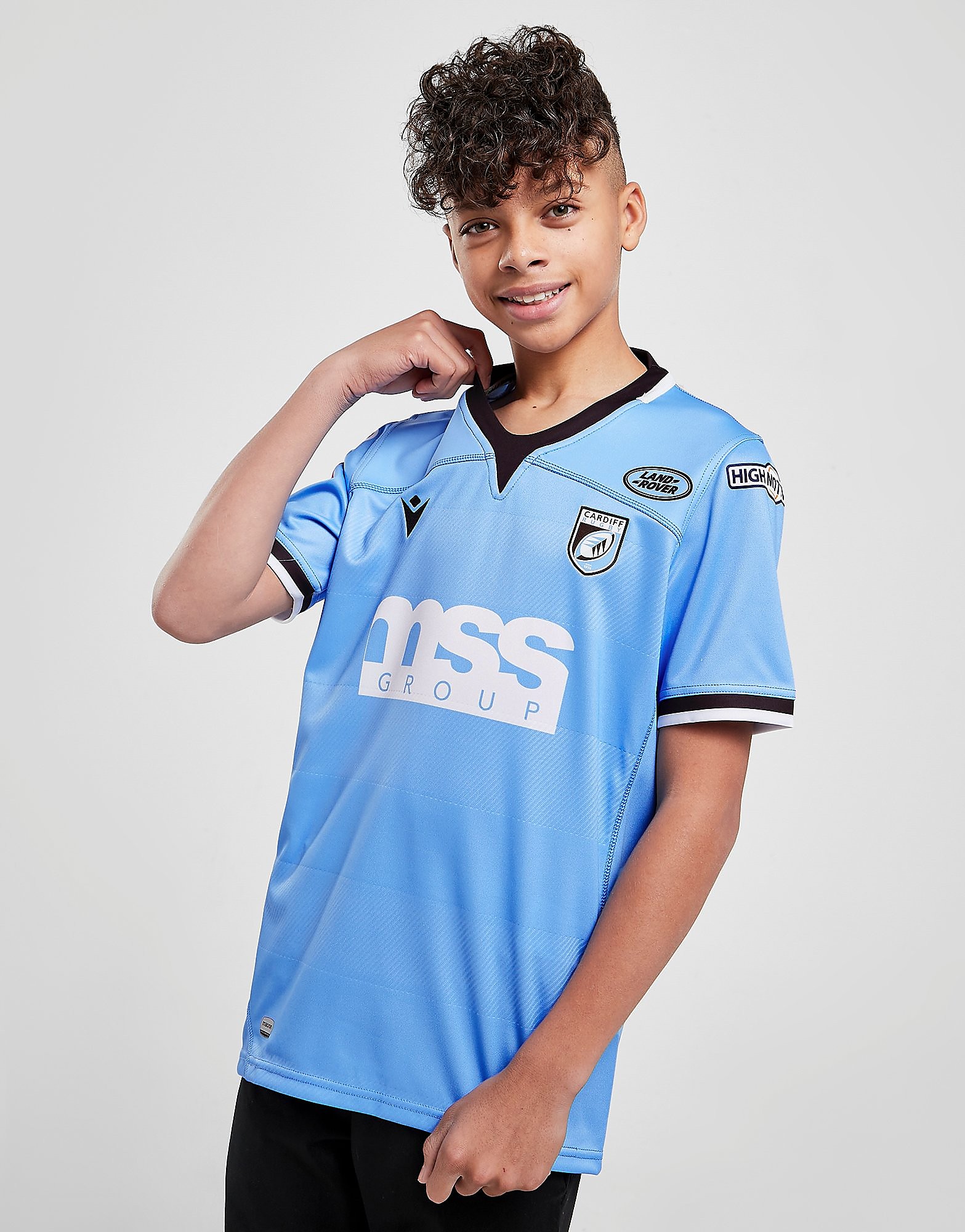 Macron Cardiff Blues 2021/22 Home Shirt Junior - Blue - Kids, Blue