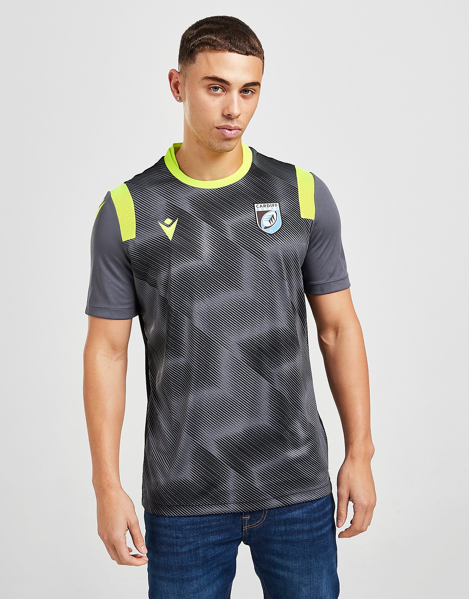 

Macron Cardiff Blues 2021/22 Training Shirt - Grey - Mens, Grey