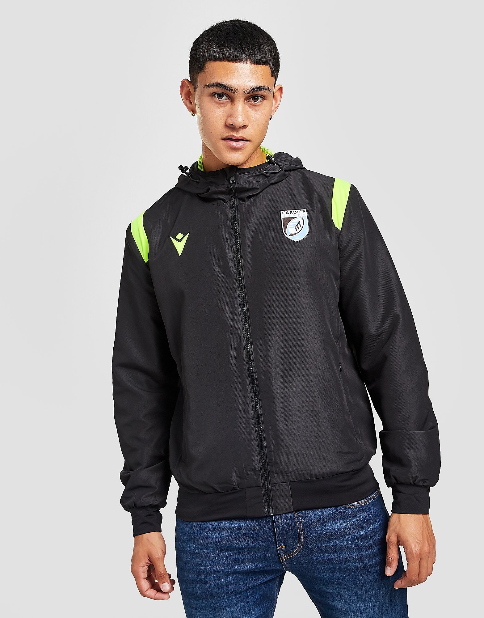

Macron Cardiff Blues Travel Hoodies - Black - Mens, Black