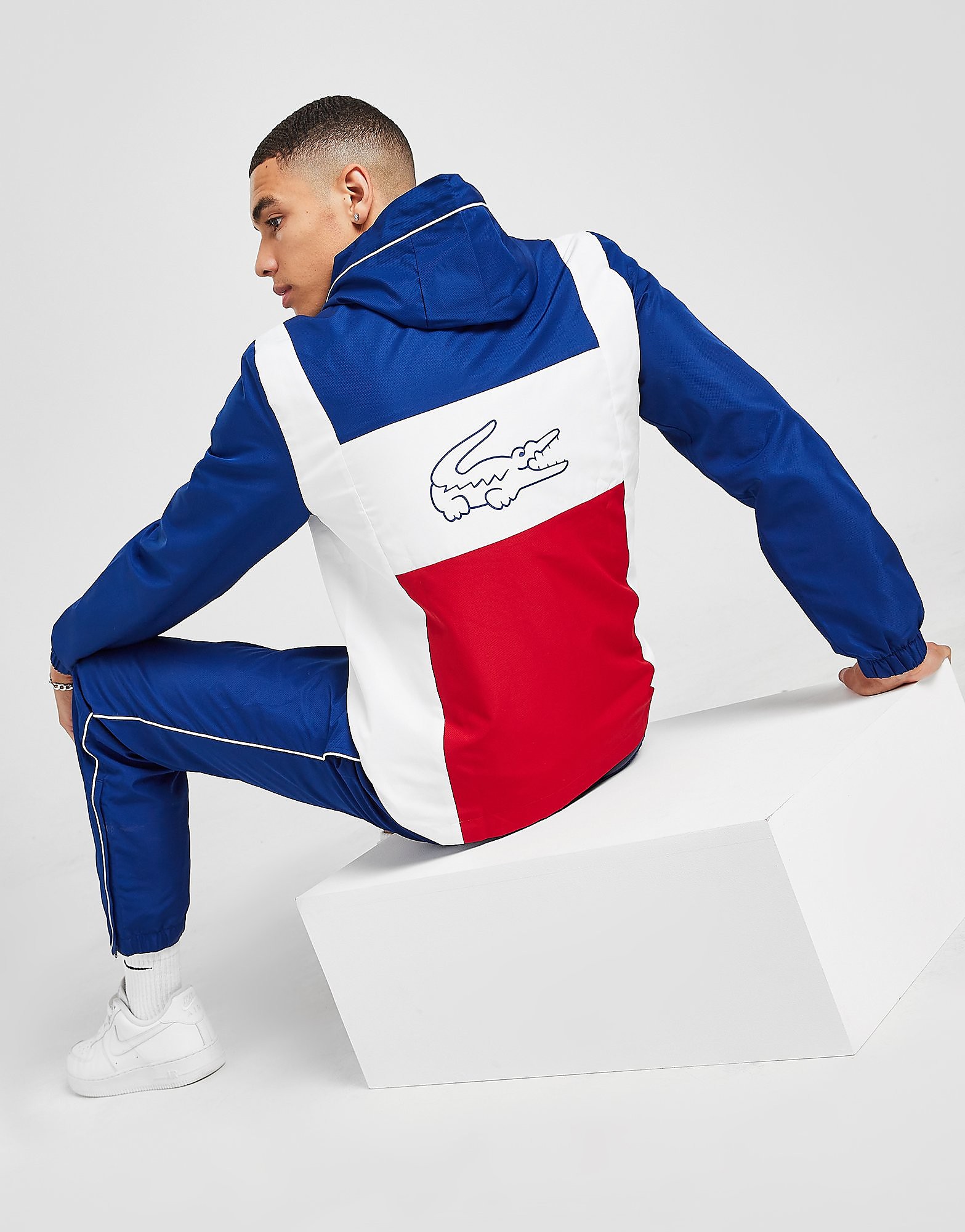 

Lacoste Vertical Panel Hooded Tracksuit - Blue - Mens, Blue