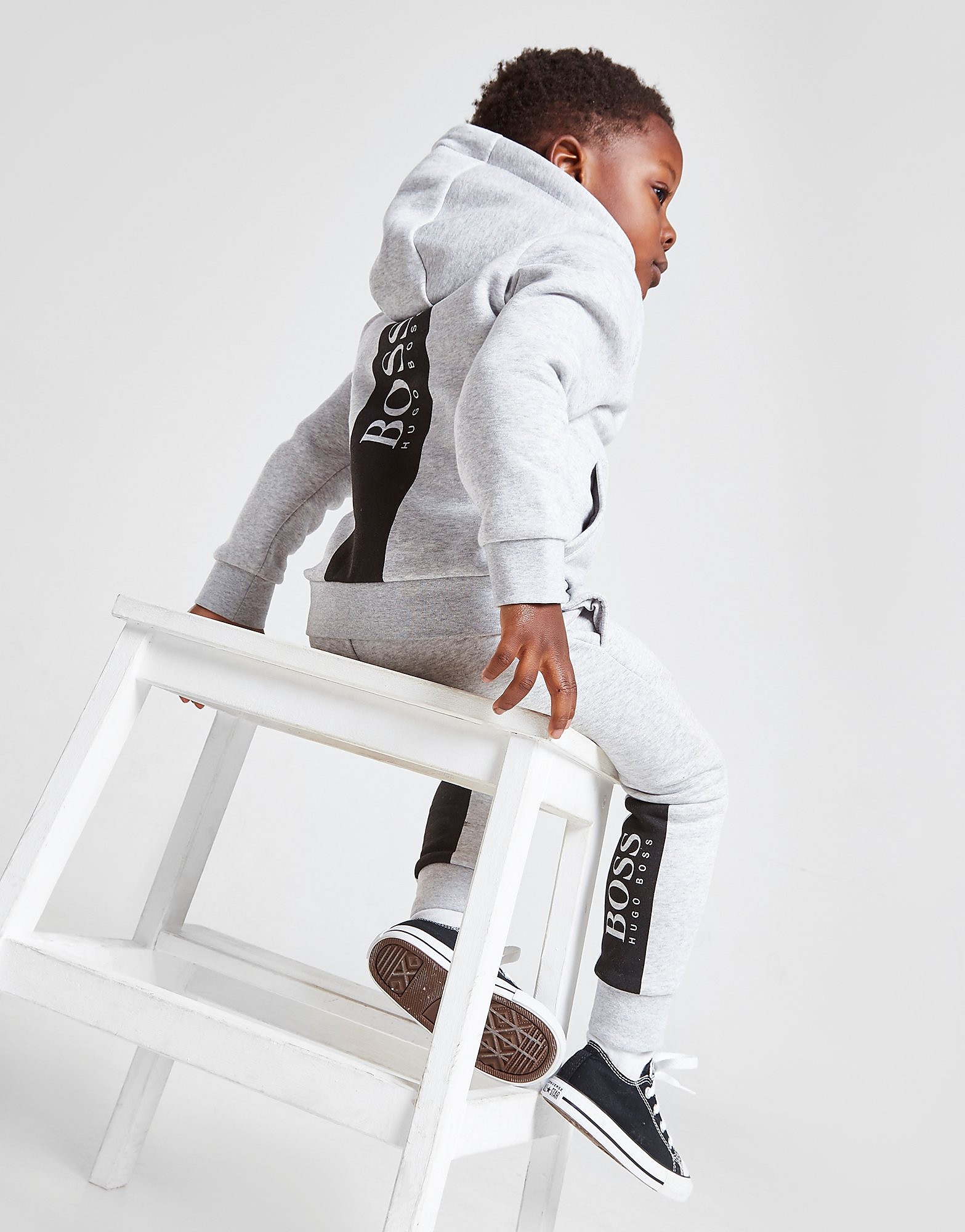 

BOSS Small Logo Fleece Tracksuit - Grey - Kids, Grey