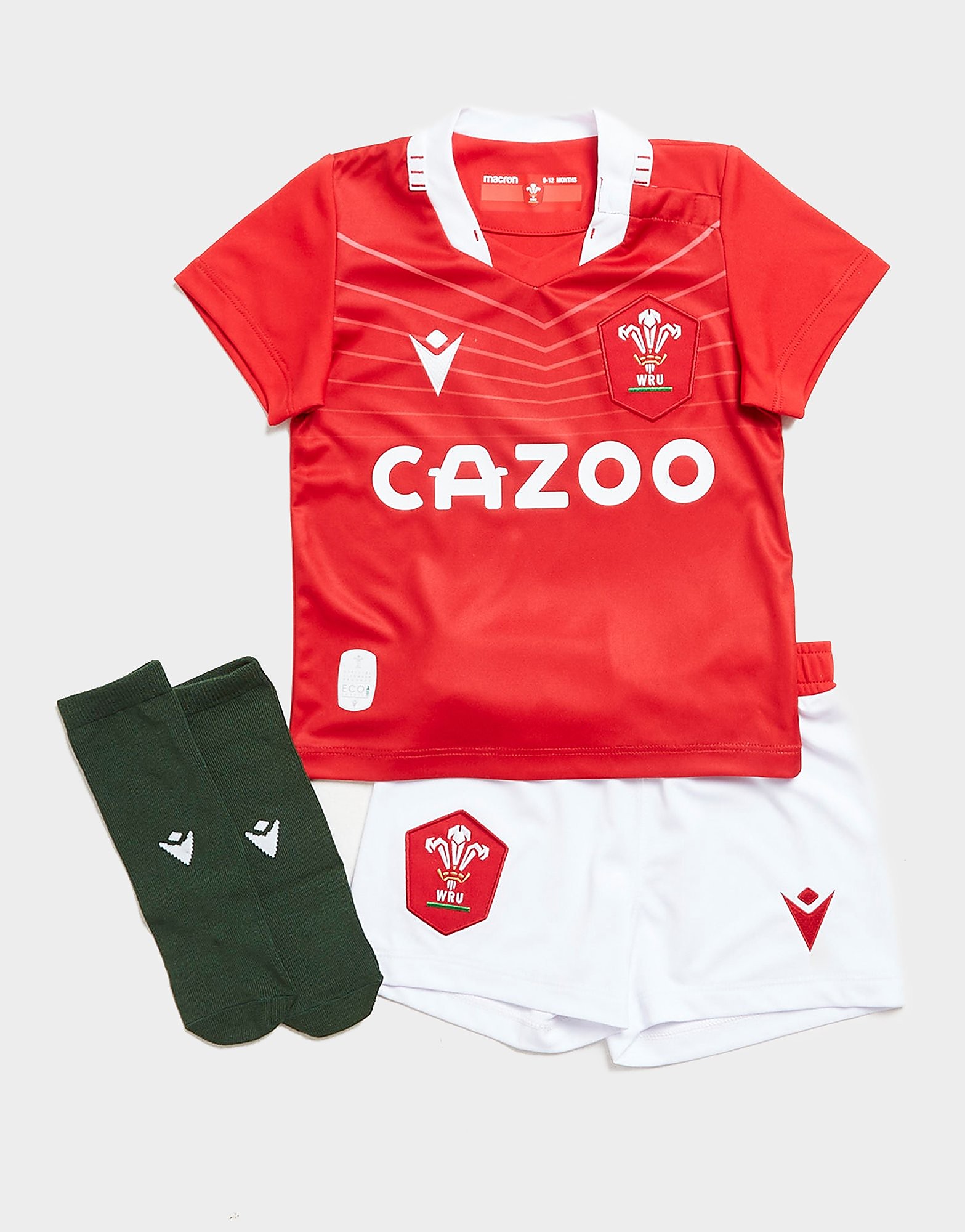 

Macron Welsh Rugby Union 2021/22 Home Kit Infant - Red - Kids, Red