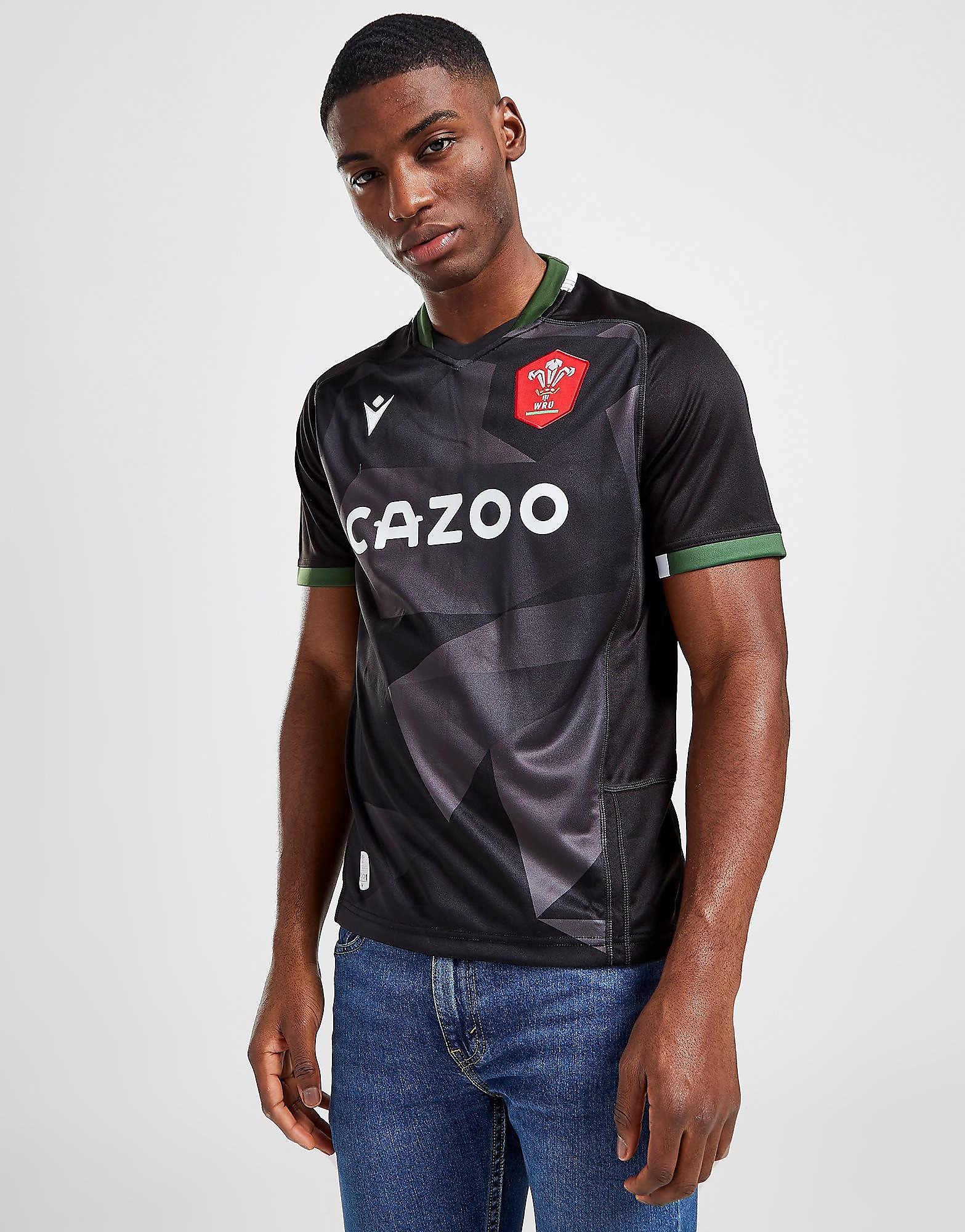 

Macron Welsh Rugby Union 2021/22 Away Shirt - Black - Mens, Black