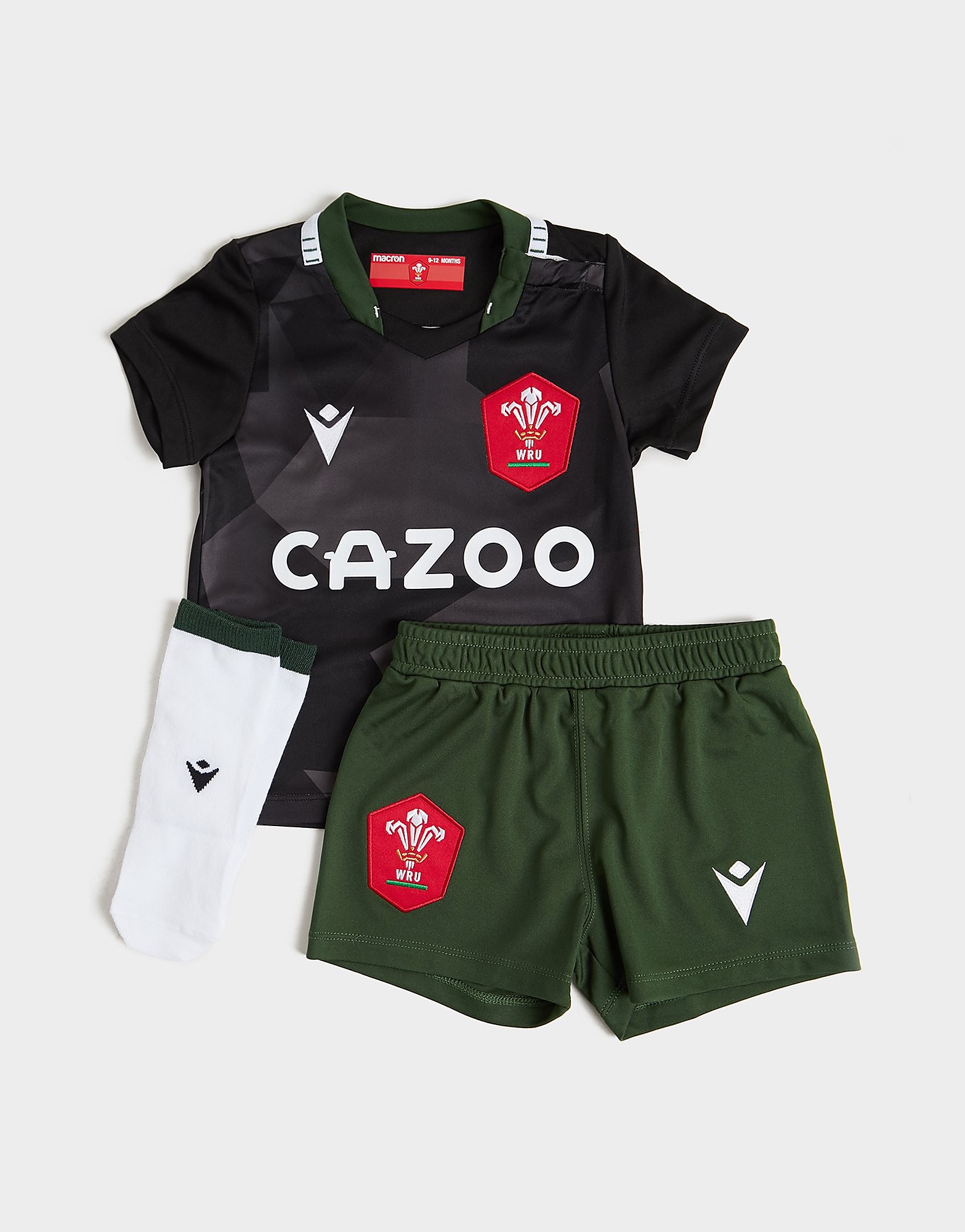 

Macron Welsh Rugby Union 2021/22 Away Kit Infant - Black - Kids, Black