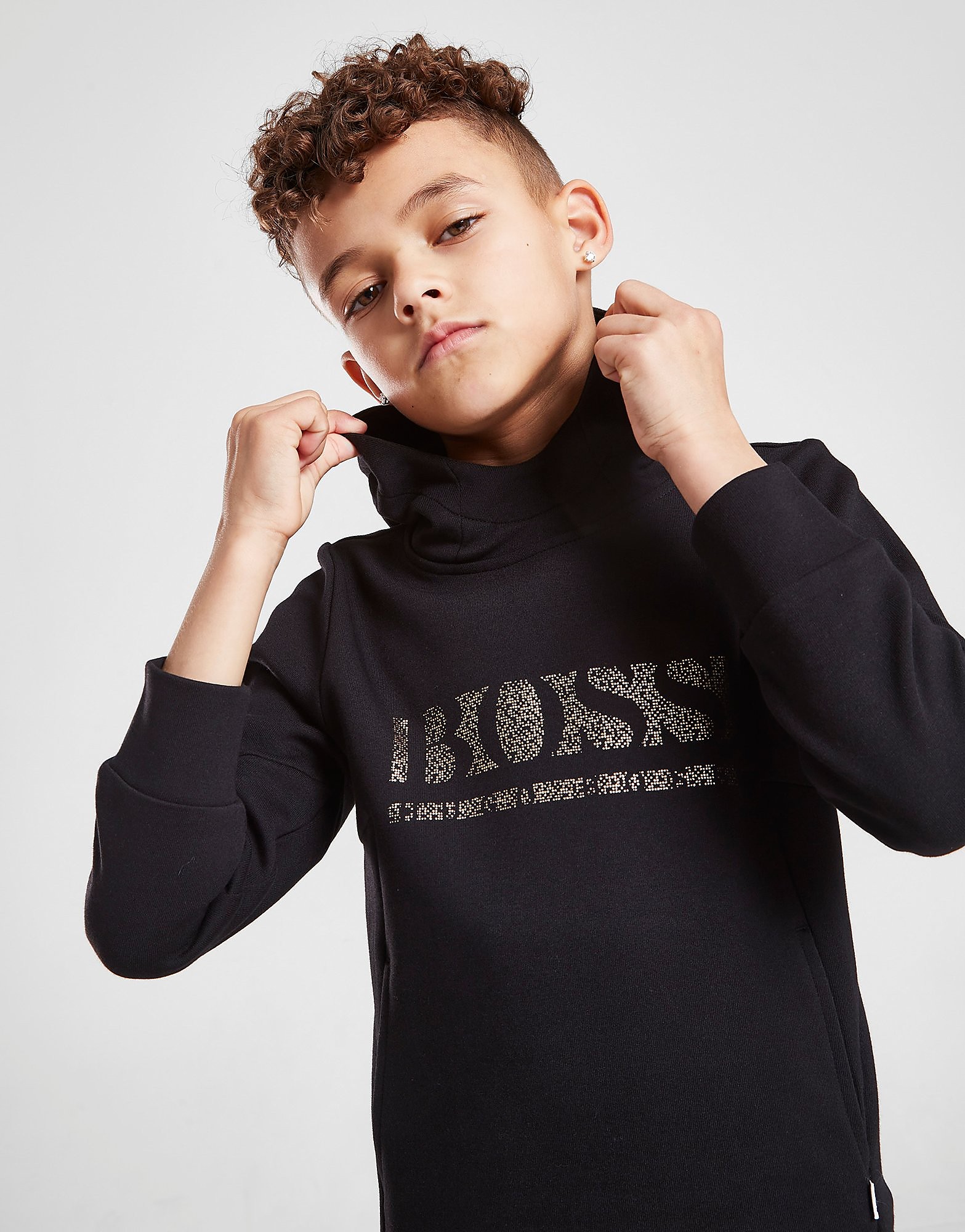 

BOSS Logo Overhead Hoodie Children - Black - Kids, Black