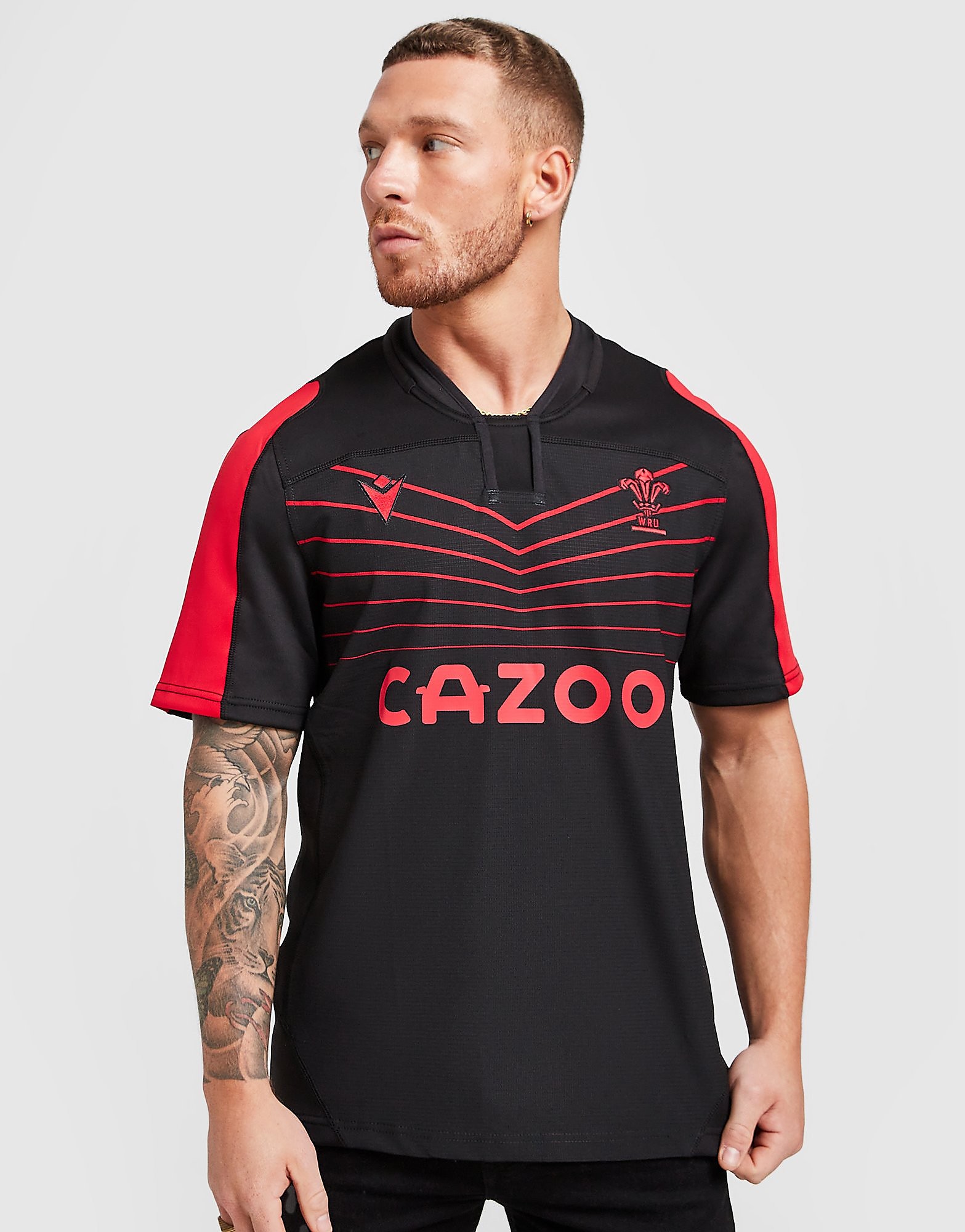 

Macron Welsh Rugby Union Training Shirt - Black - Mens, Black
