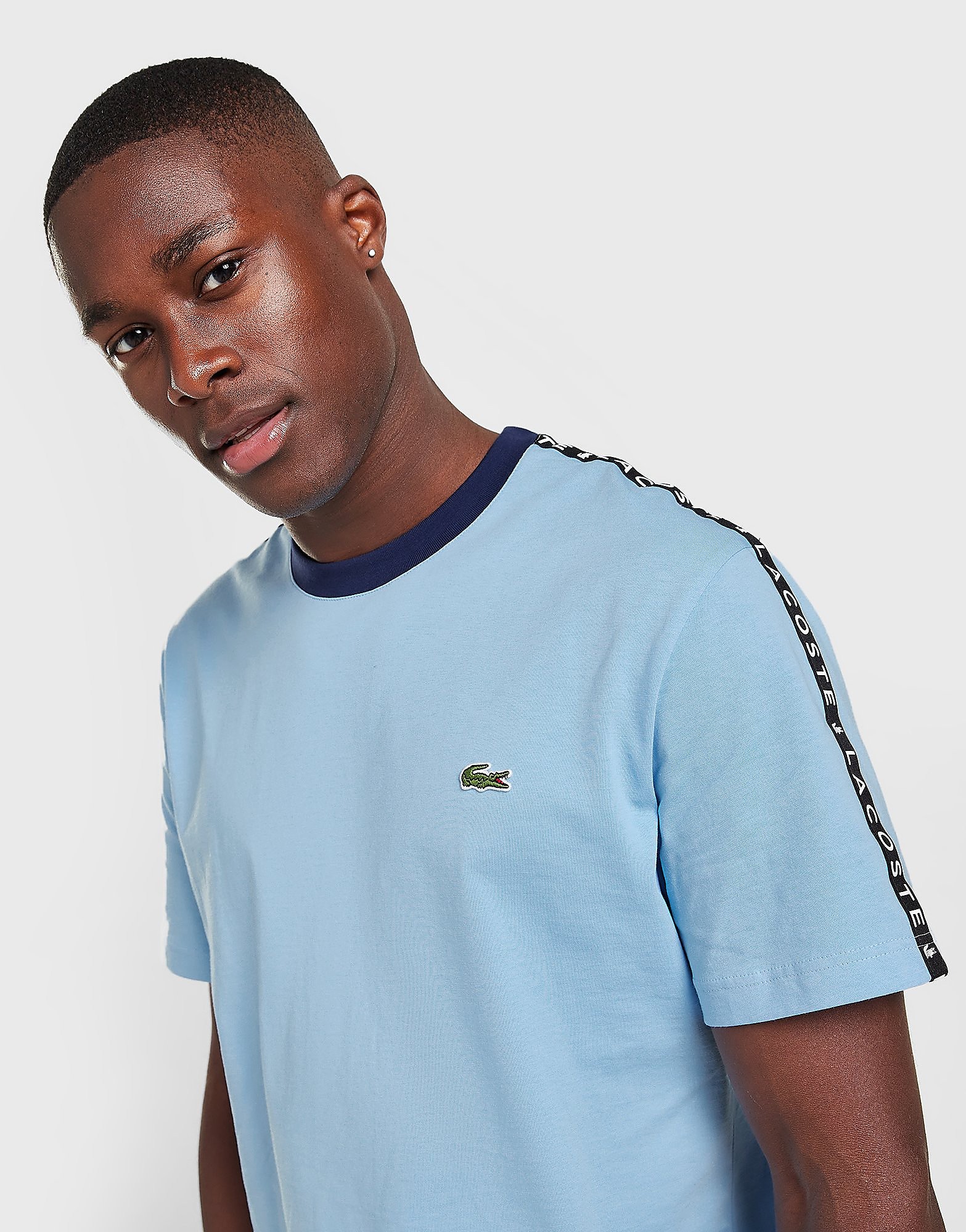 

Lacoste Tape T-Shirt - Blue - Mens, Blue
