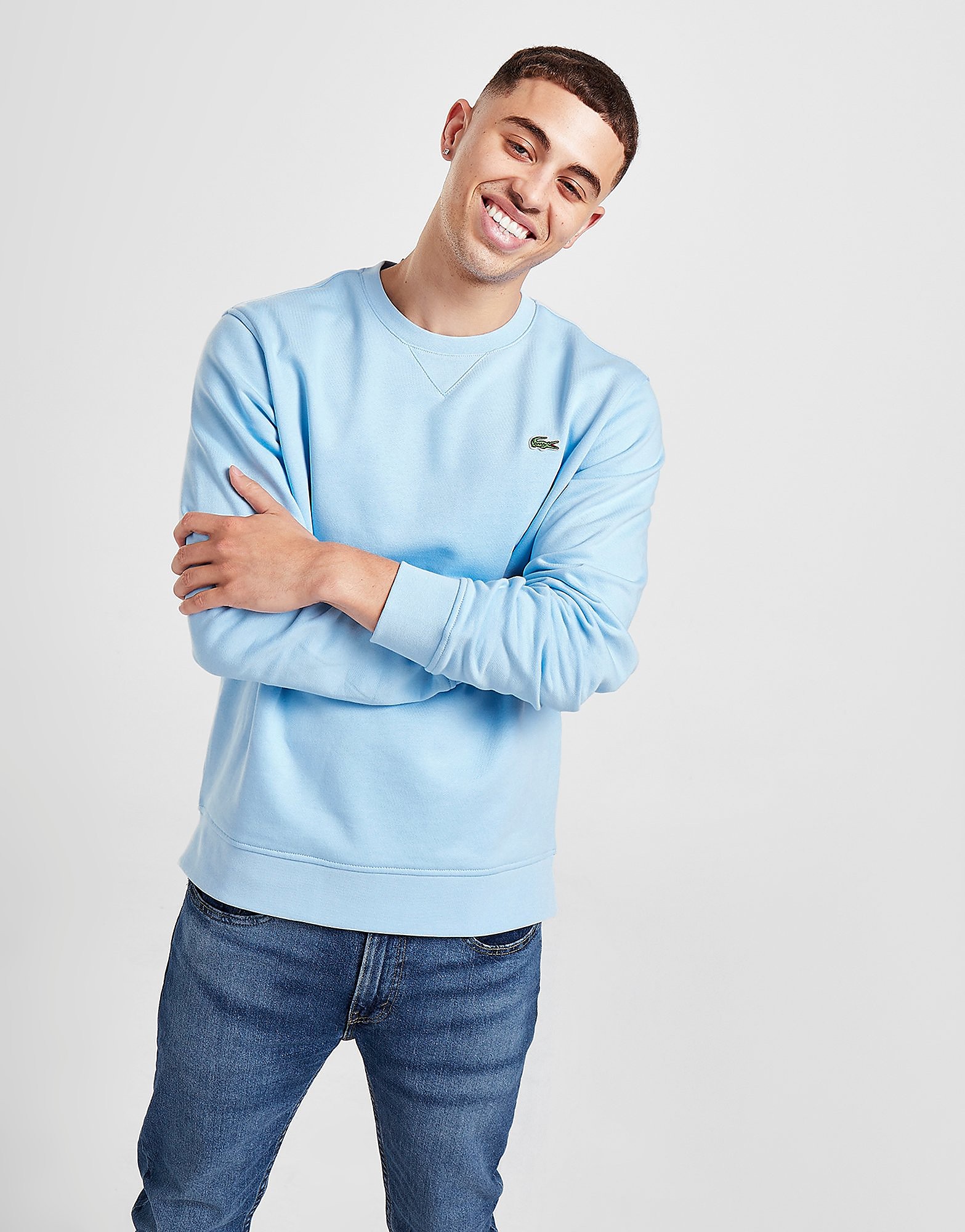 

Lacoste Core Crew Sweatshirt - Blue - Mens, Blue
