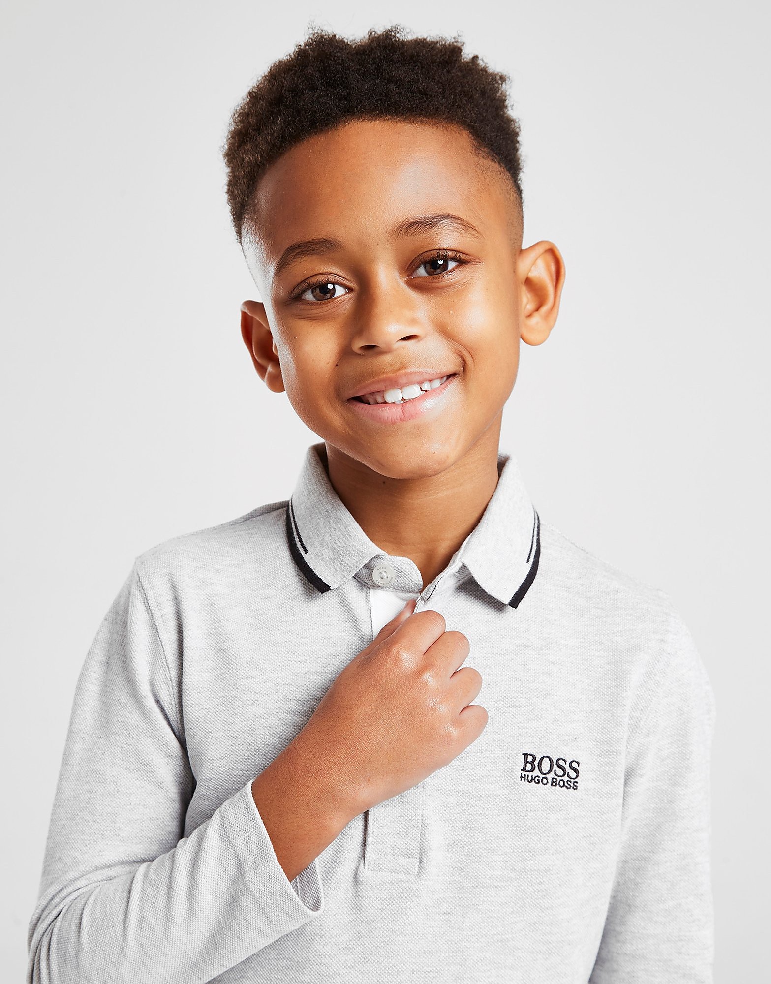 

BOSS Long Sleeve Polo Shirt Children - Grey - Kids, Grey