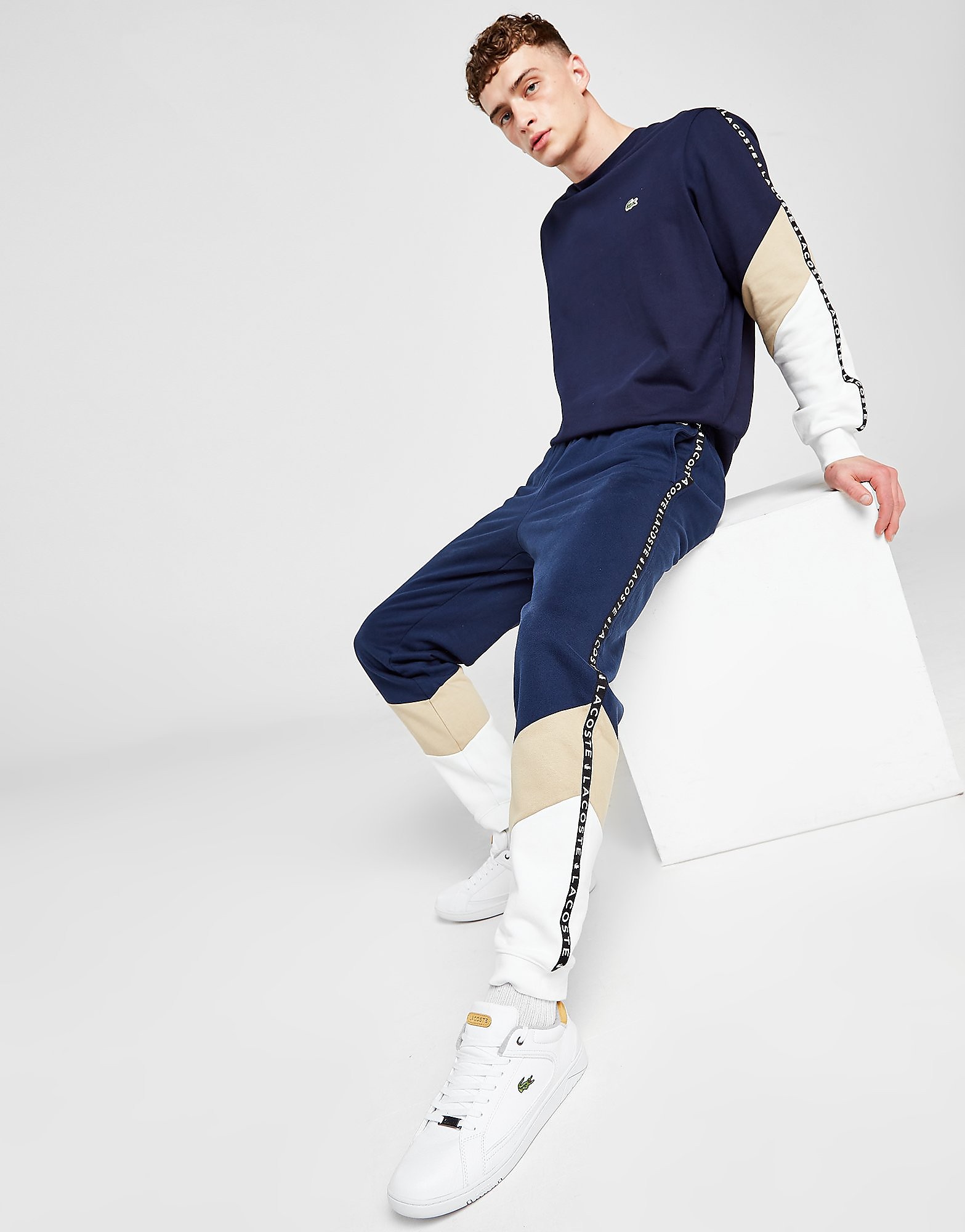 

Lacoste Colour Block Tape Joggers - Navy - Mens, Navy
