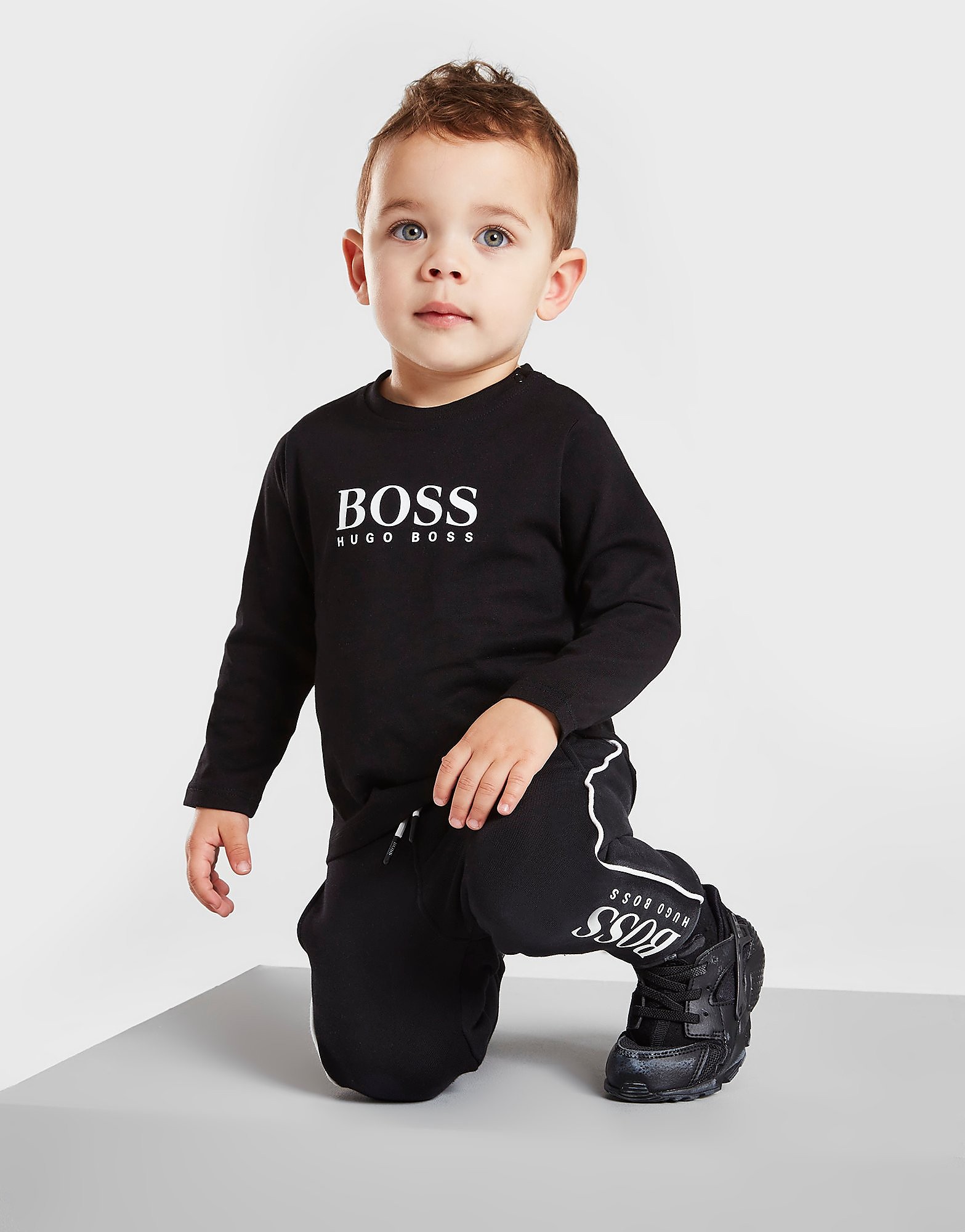 

BOSS Large Logo Long Sleeve T-Shirt Infant - Black - Kids, Black
