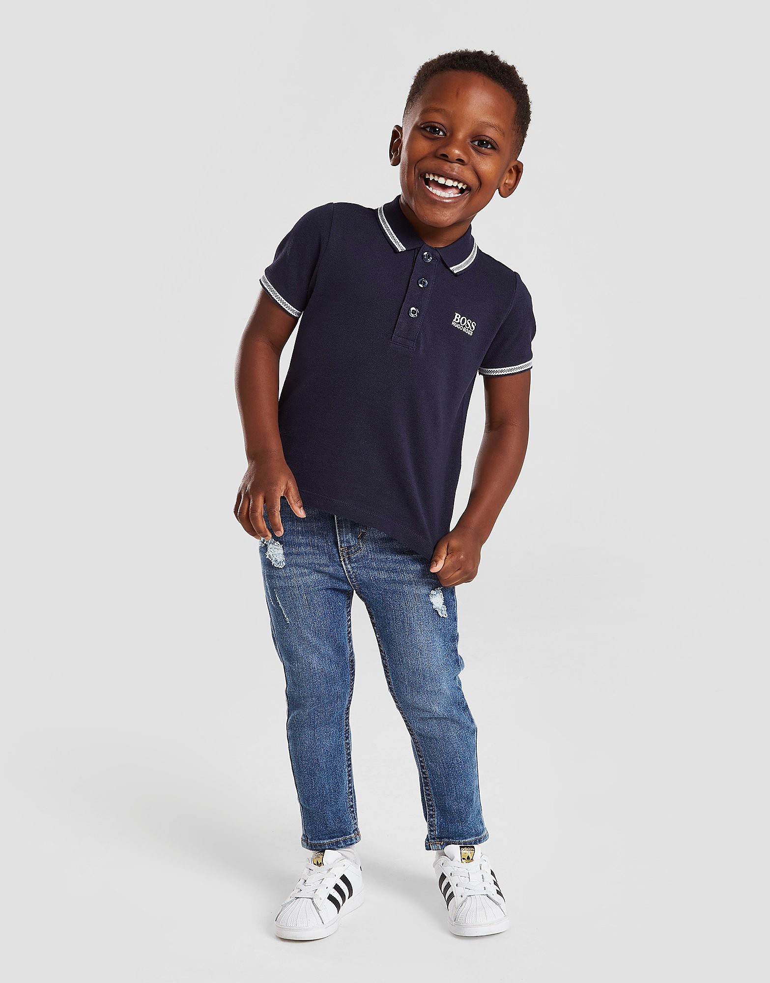 

BOSS Small Logo Polo Shirt Infant - Blue - Kids, Blue