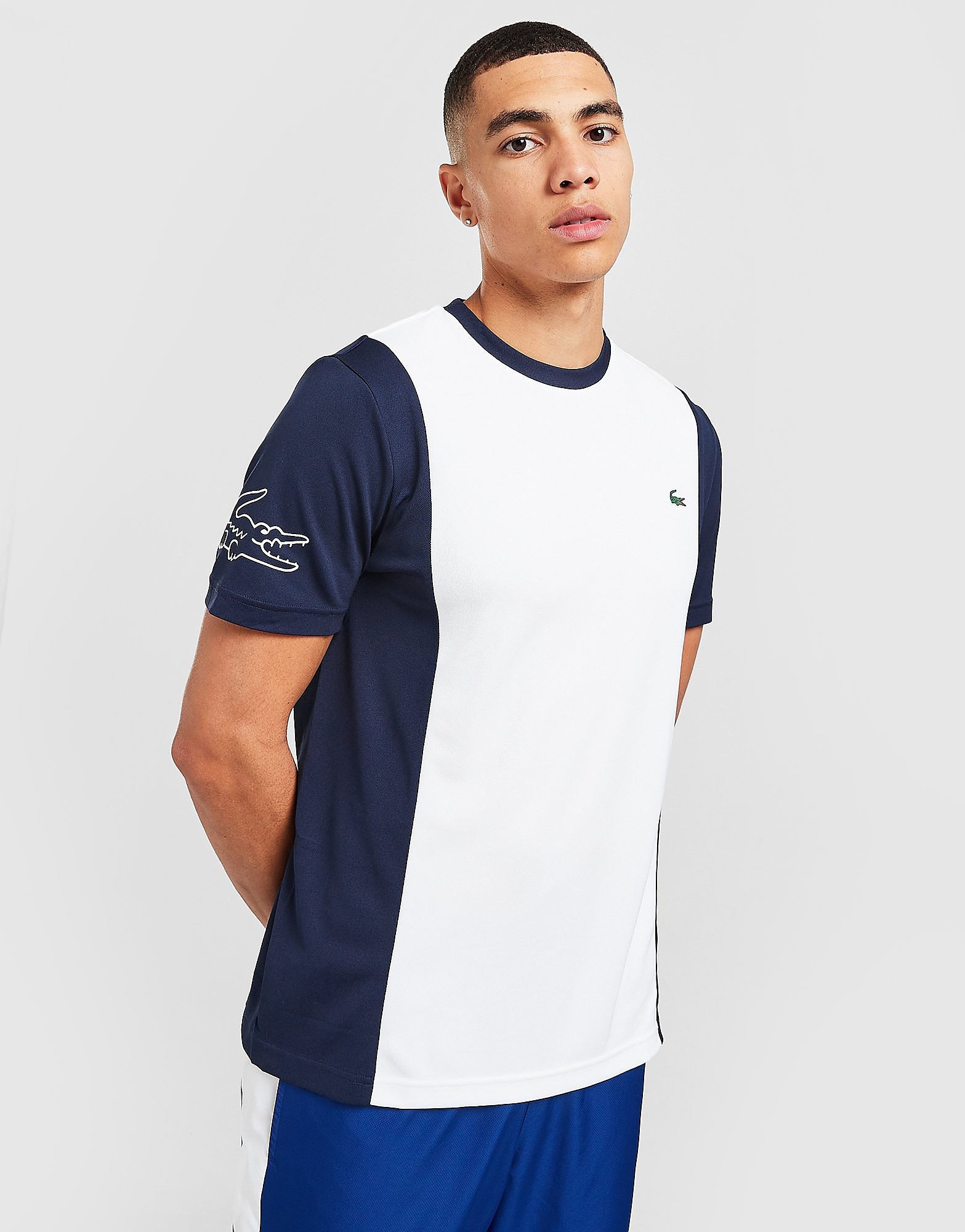 

Lacoste Colour Block Poly T-Shirt - White - Mens, White