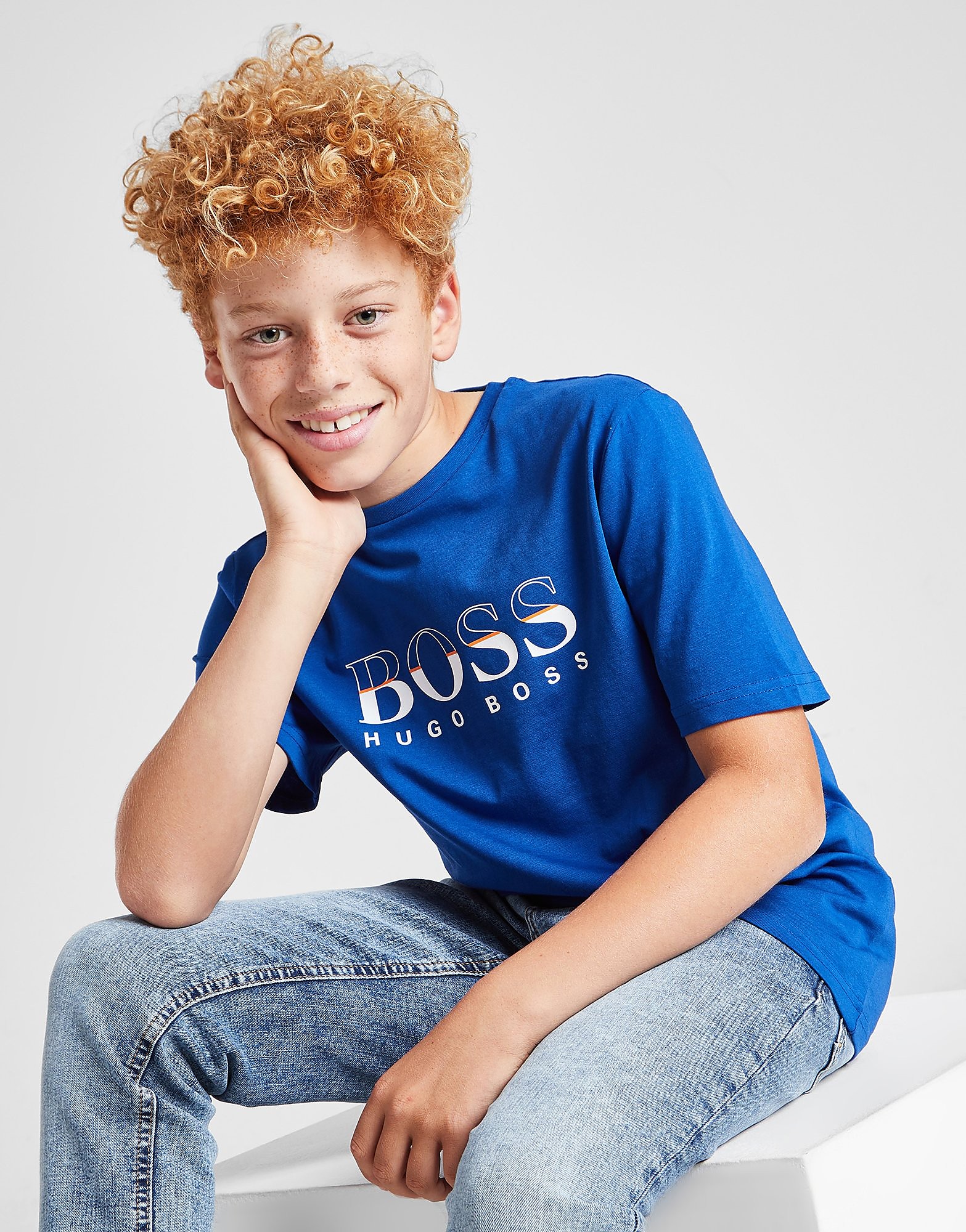 

BOSS Essential Logo T-Shirt Junior - Blue - Kids, Blue
