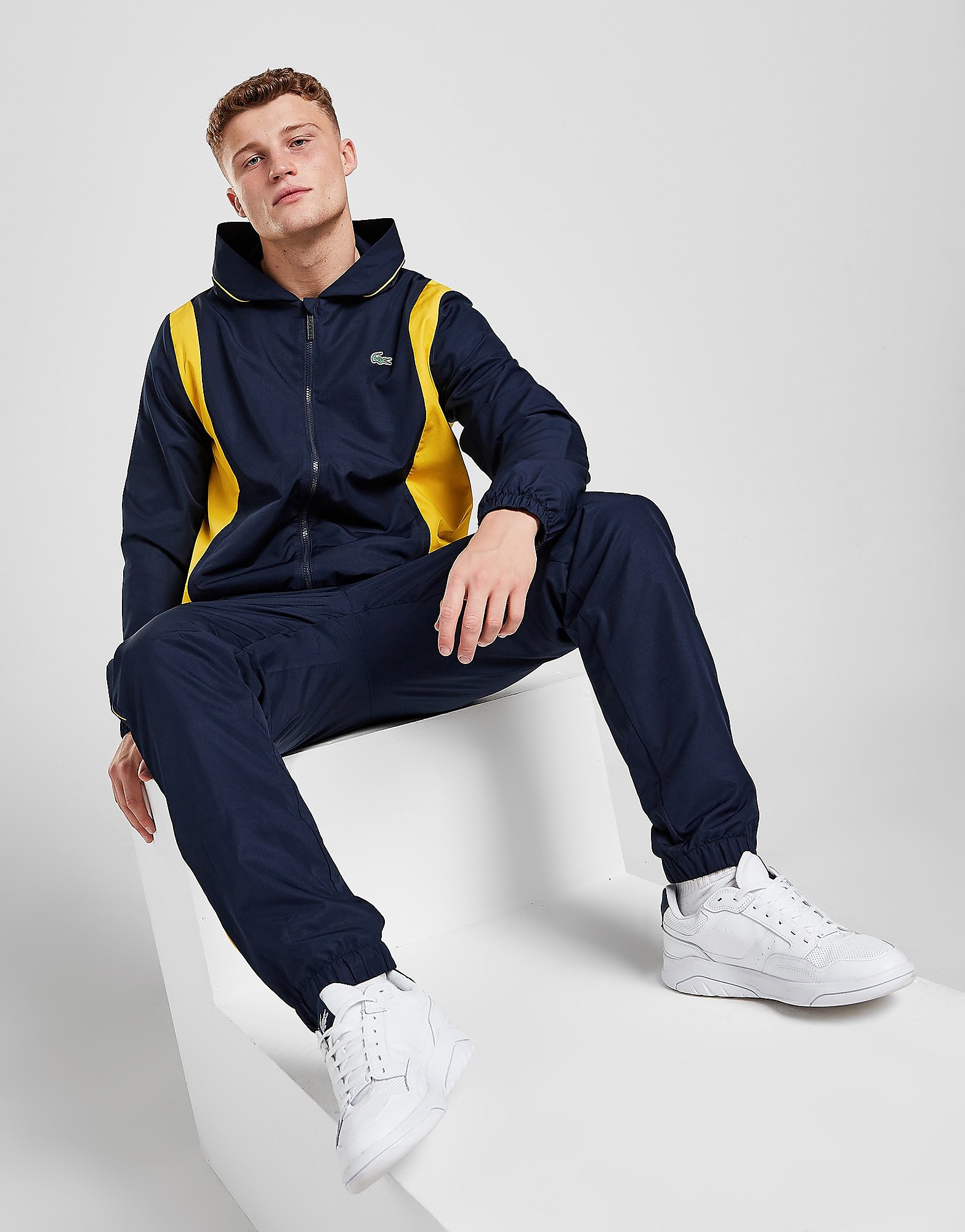 

Lacoste Vertical Panel Hooded Tracksuit - Blue - Mens, Blue